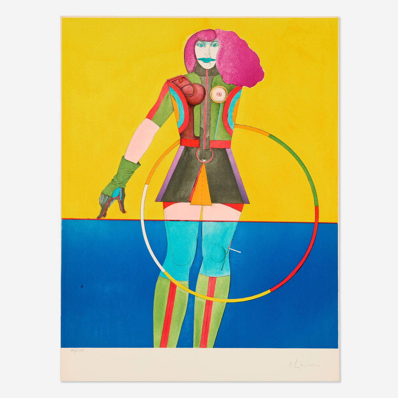 Richard Lindner, Hoop (from the Fun City portfolio) (1 of 2)