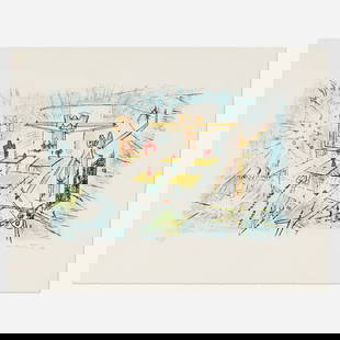 Roberto Sebastian Matta, Les quatre observateurs ou l'objet du dialogue: Roberto Sebastian Matta Les quatre observateurs ou l'objet du dialogue 1957lithograph in colors on BFK Rives image: 12.25 h x 19.25 w in (31 x 49 cm) sheet: 19.75 h x 25.625 w in (50 x 65 cm) <