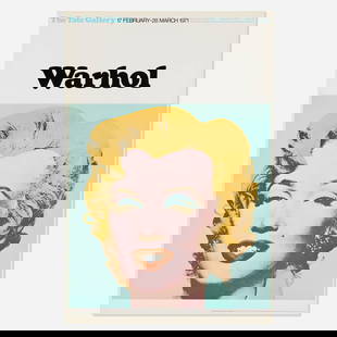 Andy Warhol, Tate Gallery exhihbition poster: Andy Warhol Tate Gallery exhihbition poster 1971offset lithograph in colors 30 h x 20.125 w in (76 x 51 cm) This work is from the edition printed by The Curwen Press Limited, London and publis