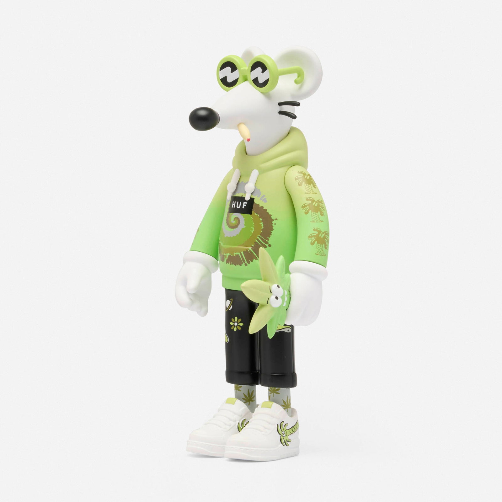 Steven Harrington, Doobie the Skate Rat (Green): Steven Harrington Doobie the Skate Rat (Green) 2021 painted cast vinyl 11.25 h x 5 w x 4.75 d in (29 x 13 x 12 cm) This work is from the edition of 150 designed exclusively for HUF. Sold with o