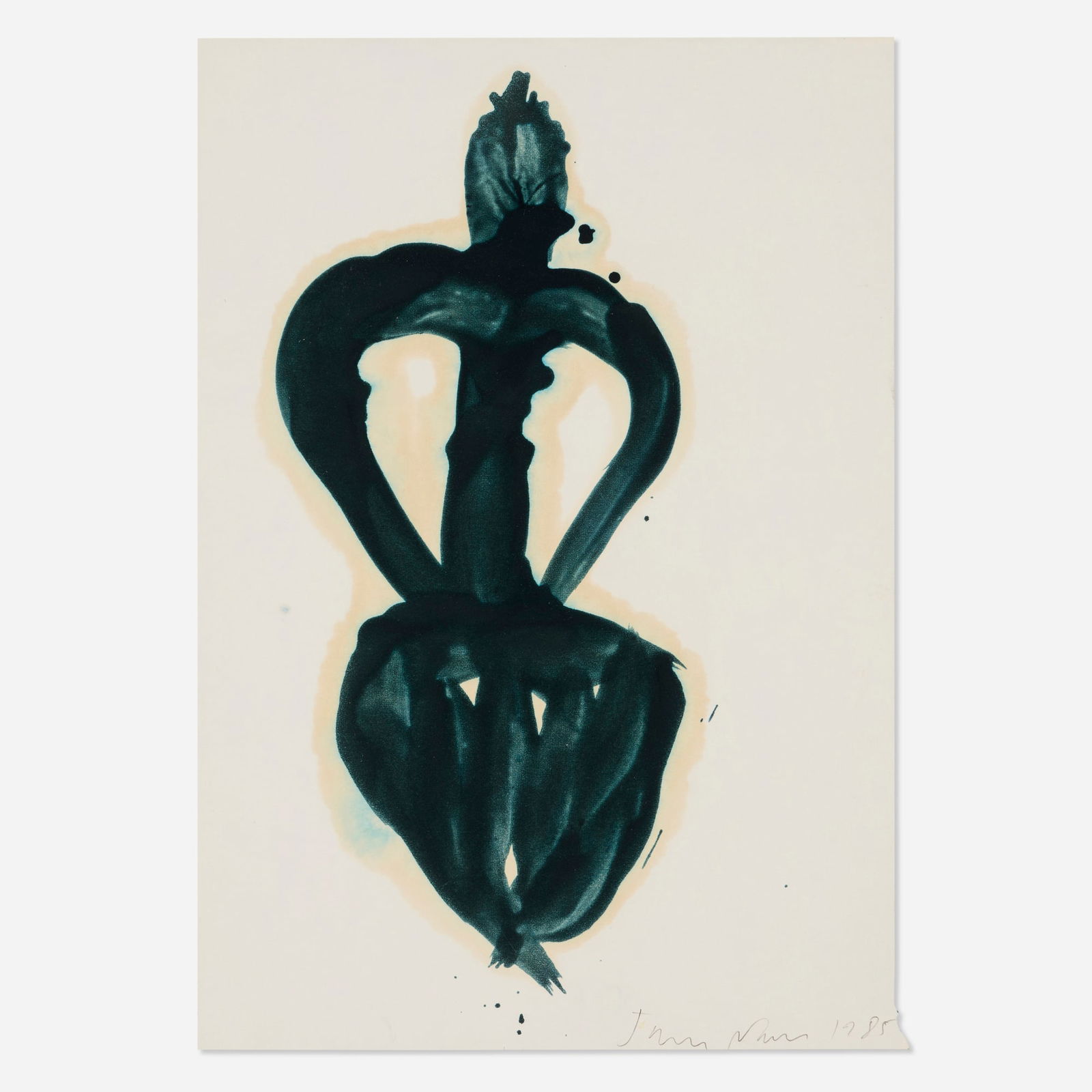 Jamie Nares, Amphora: Jamie Nares Amphora 1985oil on paper 14 h x 11 w in (36 x 28 cm) Signed and dated to lower right 'Jamie Nares 1985'. Inscribed to verso '21A'. This work will ship from Lamb