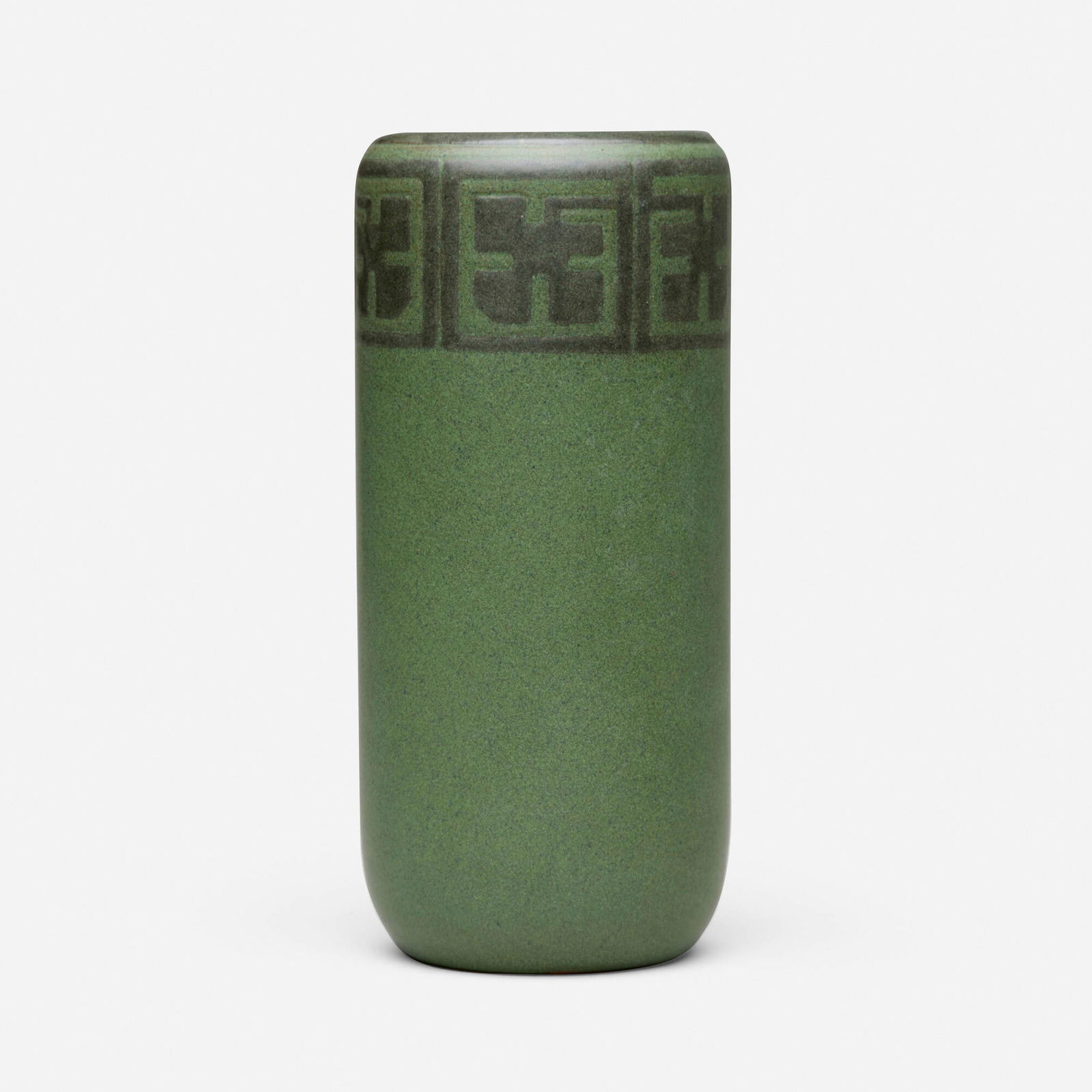 Maude Milner and Sarah Tutt for Marblehead Pottery, Vase with conventionalized clovers (1 of 4)