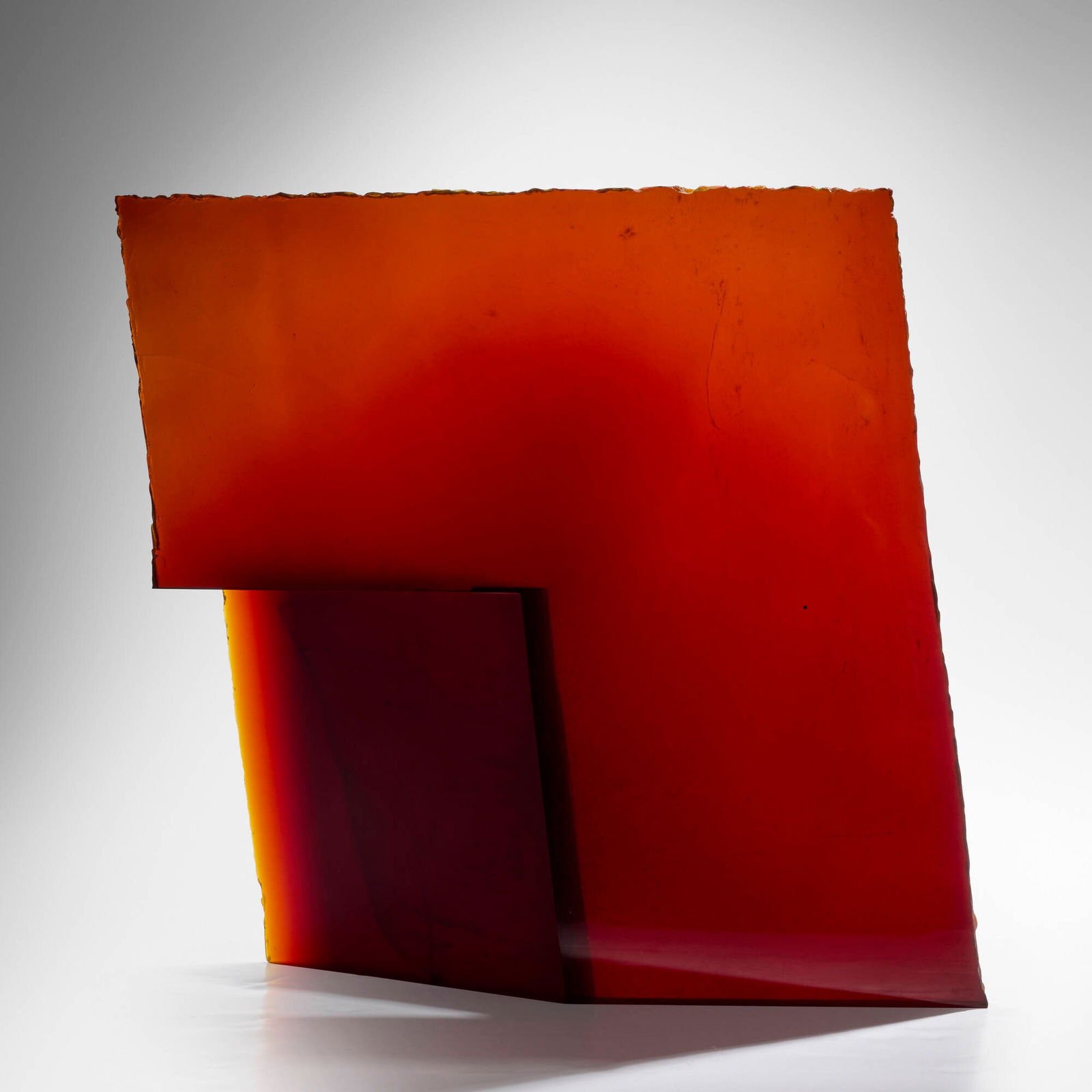 Stanislav Libensky and Jaroslava Brychtova, Open Window: Stanislav Libensky and Jaroslava Brychtova Open Window 1991-92cast glass 35 h x 33 w x 8.5 d in (89 x 84 x 22 cm) Etched signature and date to lower edge 'S. Libensky J. Brychtova 1991-92'. So