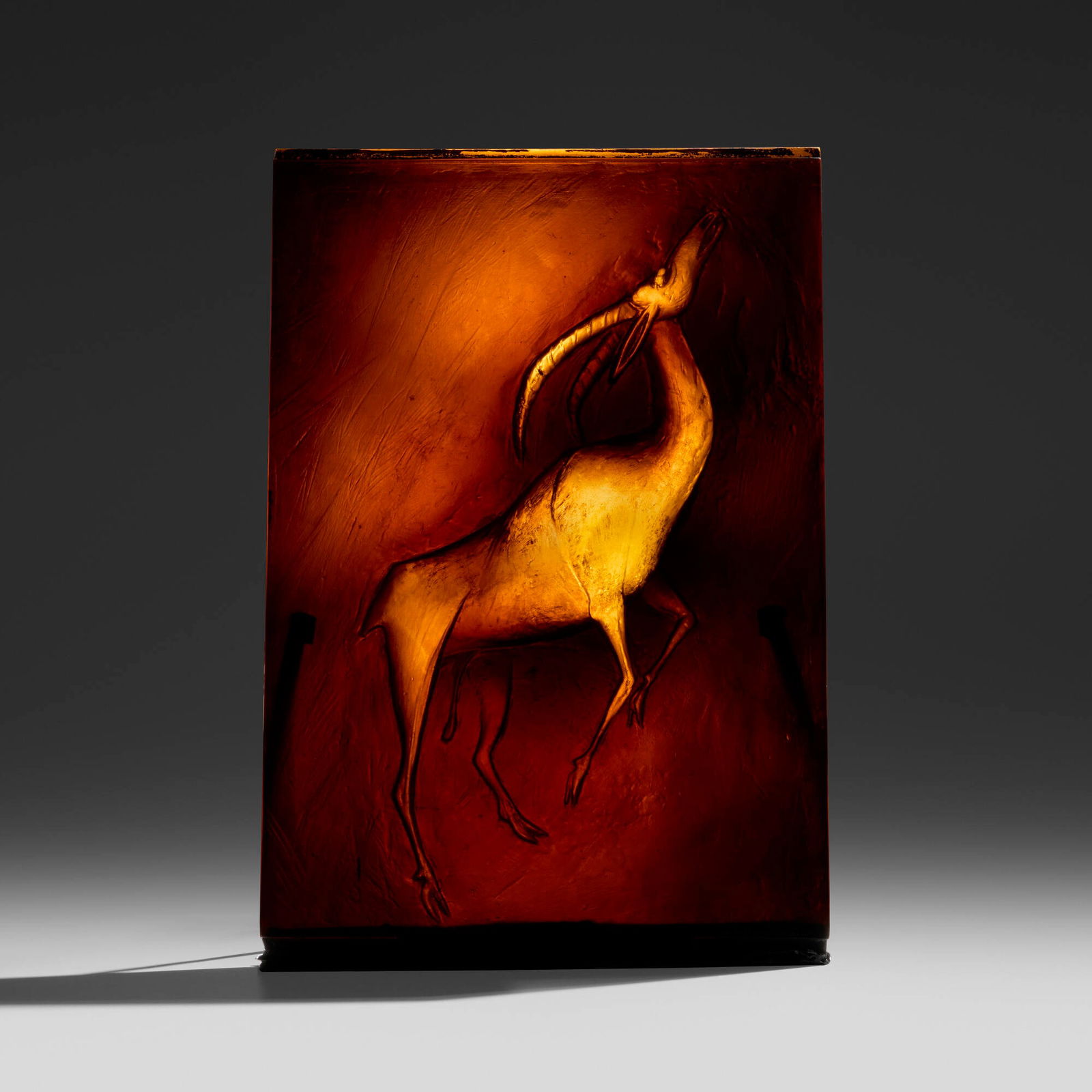 Stanislav Libensky and Jaroslava Brychtova, Zoomorphic Stone: Stanislav Libensky and Jaroslava Brychtova Zoomorphic Stone 1958 / 1989-91cast and polished glass 24.375 h x 16.5 w x 8 d in (62 x 42 x 20 cm) The present work is a 1989-91 iteration of one of