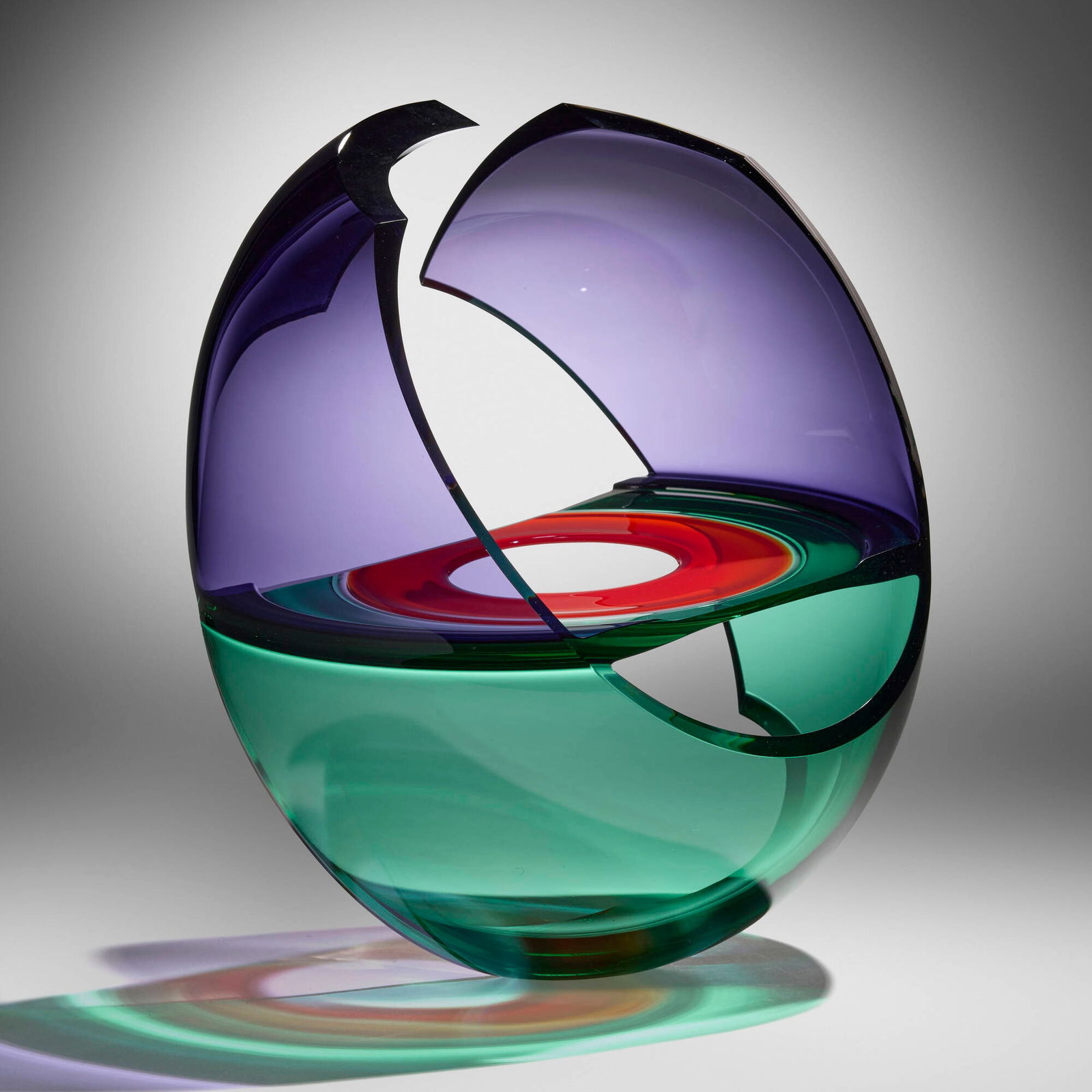 John Kiley, Intersected Halo: John Kiley Intersected Halo 2014hand-blown, cut, and polished glass 16.25 h x 12 w x 7 d in (41 x 30 x 18 cm) Etched signature and date to underside 'John Kiley 2014'. Provenanc