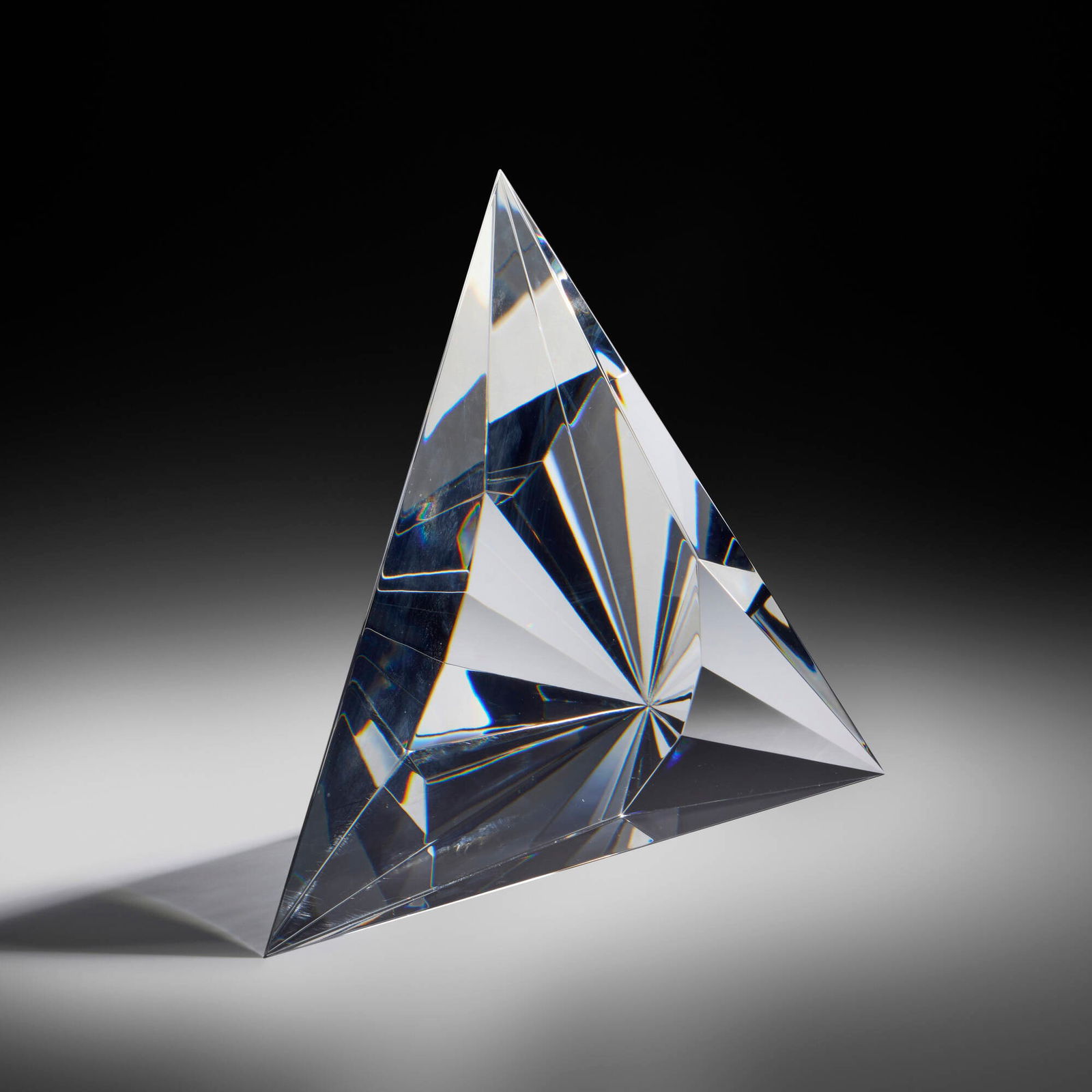 Christopher Ries, Point of View: Christopher Ries Point of View c. 1999cut, ground, and polished optical crystal 3.75 h x 10.875 w x 11.75 d in (10 x 28 x 30 cm) Provenance: Holsten Galleries, Stockbridge, MA