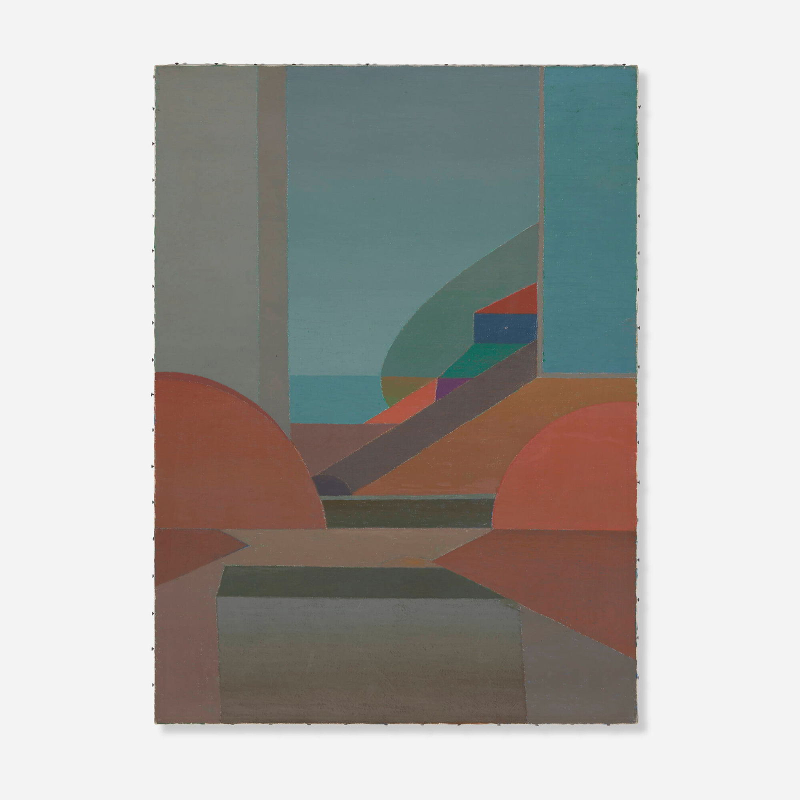 Miyoko Ito, Door to the Sea: Miyoko Ito Door to the Sea c. 1980oil on canvas 30 h x 22 w in (76 x 56 cm) Signed and titled to stretcher bar 'Door to the Sea M. Ito'. Provenance: Acquired in 1981 by