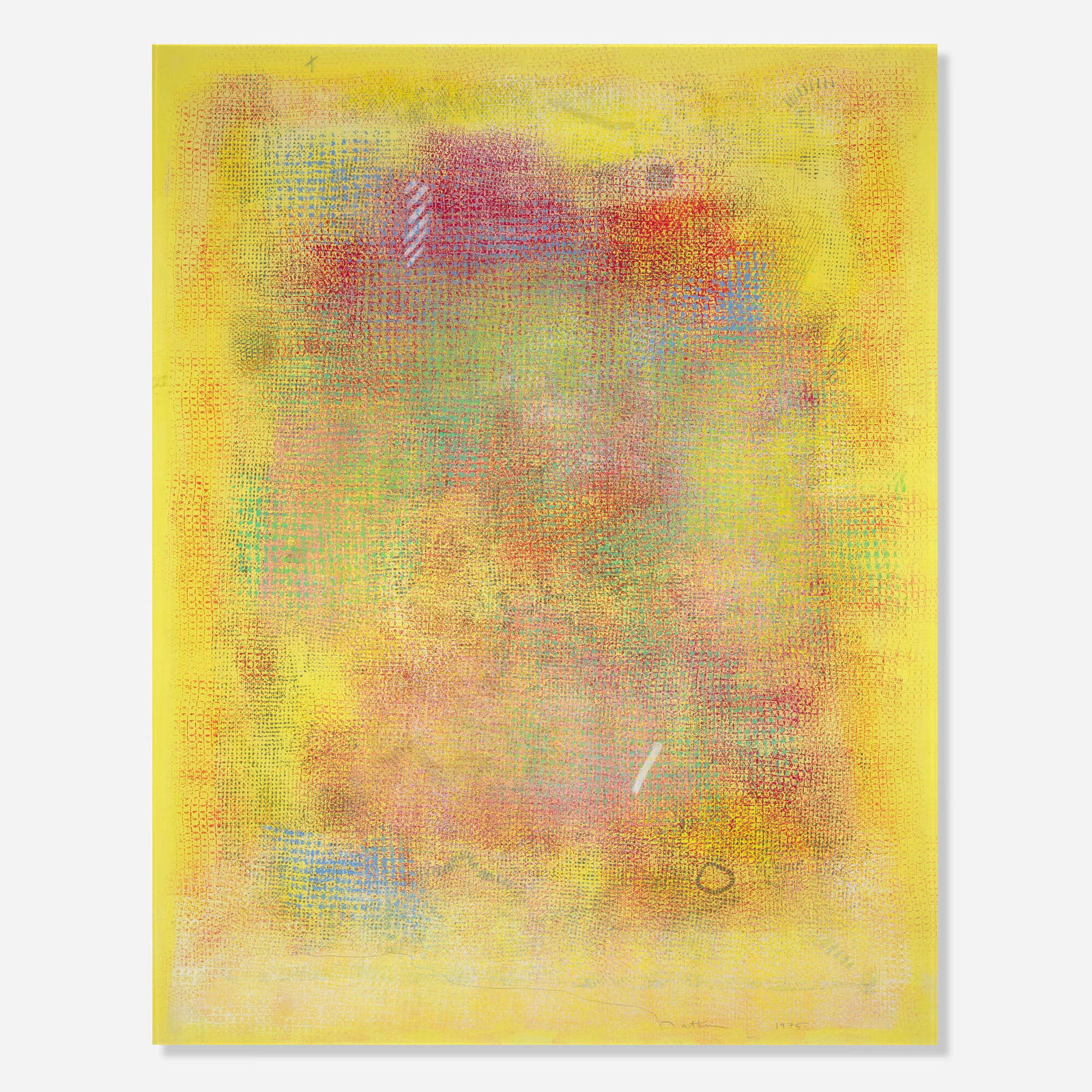 Robert Natkin, Untitled: Robert Natkin Untitled 1975acrylic on paper 43.75 h x 34.625 w in (111 x 88 cm) Signed and dated to lower right 'Natkin 1975'. This work will ship from Chicago, Illinois.</
