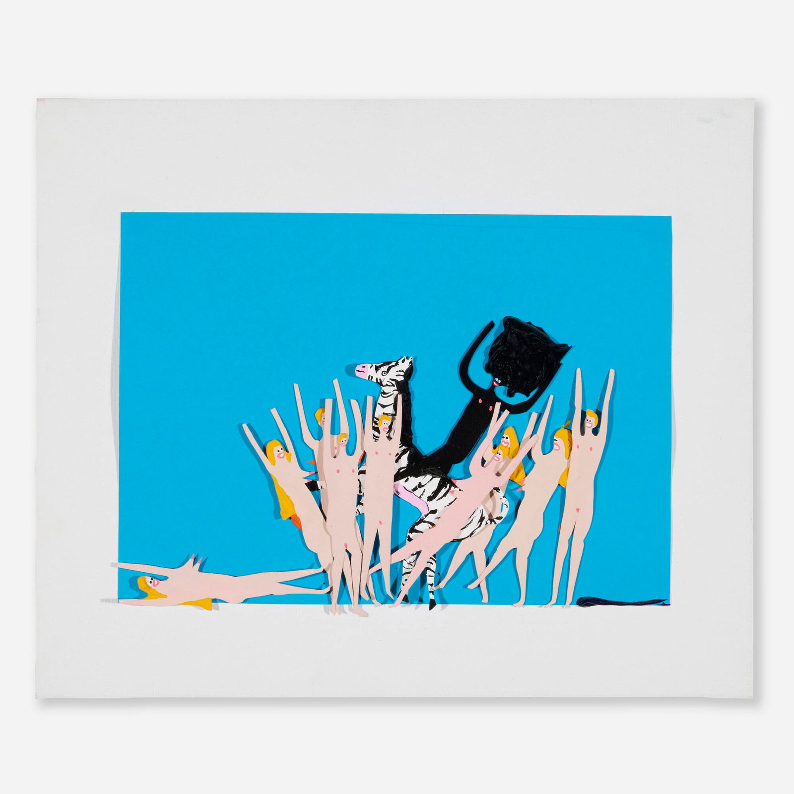 Devin Troy Strother, New Whip (A whip is slang for a car): Devin Troy Strother New Whip (A whip is slang for a car) 2014mixed media on paper mounted to canvas 18 h x 21.5 w in (46 x 55 cm) Signed and dated to verso 'Devin Troy Strother 2014'. <