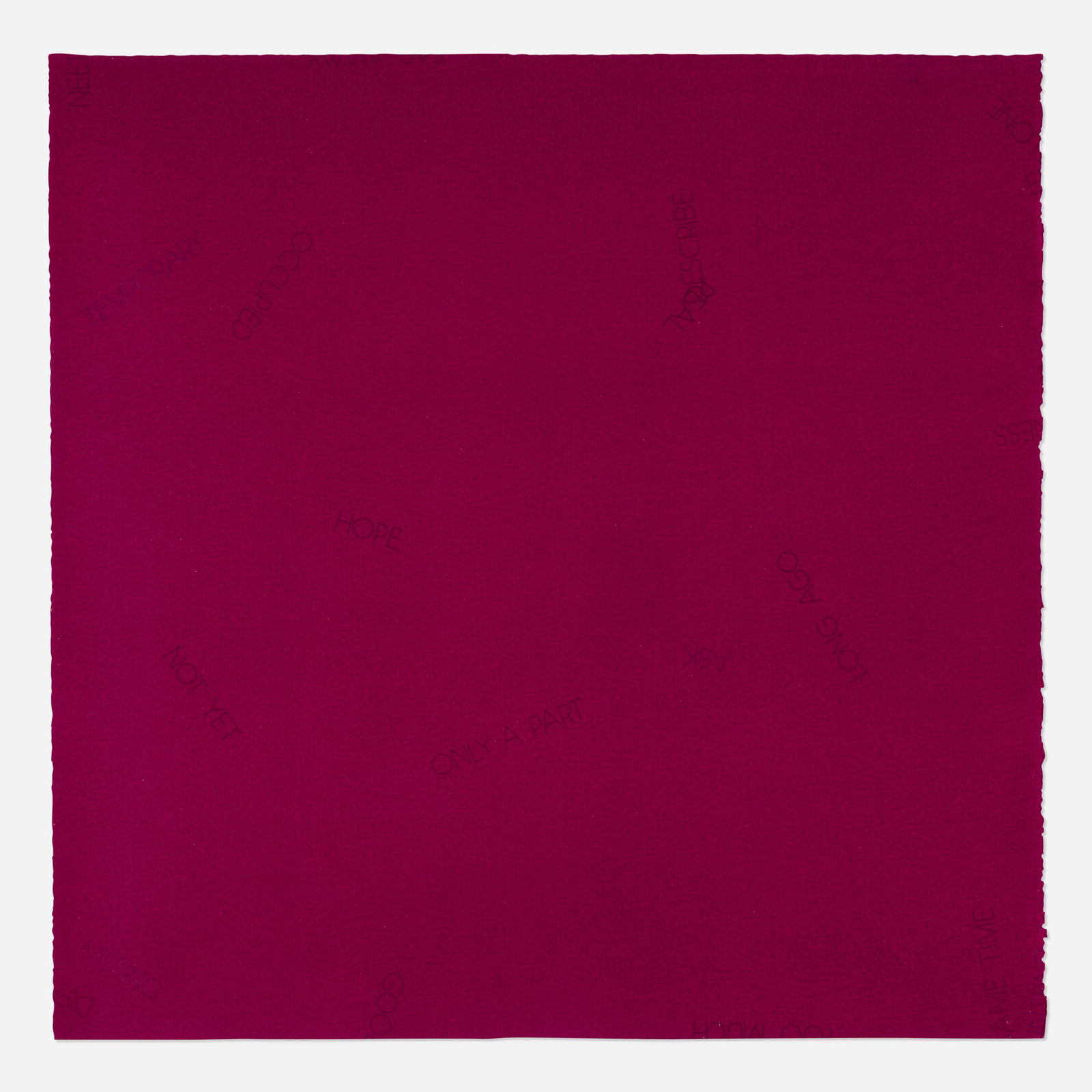 Robert Barry, Untitled: Robert Barry Untitled 1989acrylic on paper 26 h x 26 w in (66 x 66 cm) Provenance: Holly Solomon Gallery, New York | Paula Cooper Gallery, New York, ACT UP Auction for Acti