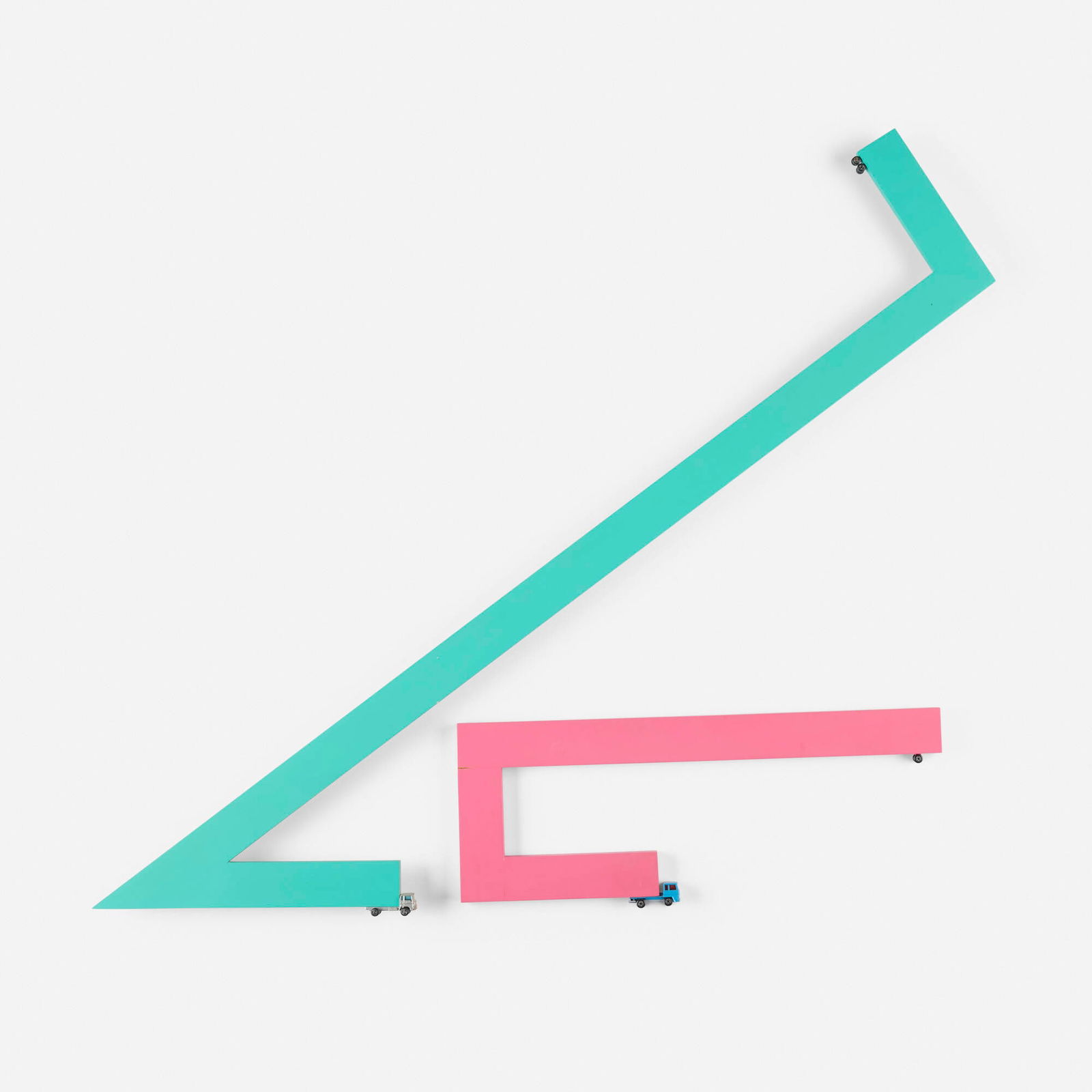 Bruce Houston, Untitled (Turquoise); Untitled (Pink) (two works) (1 of 5)