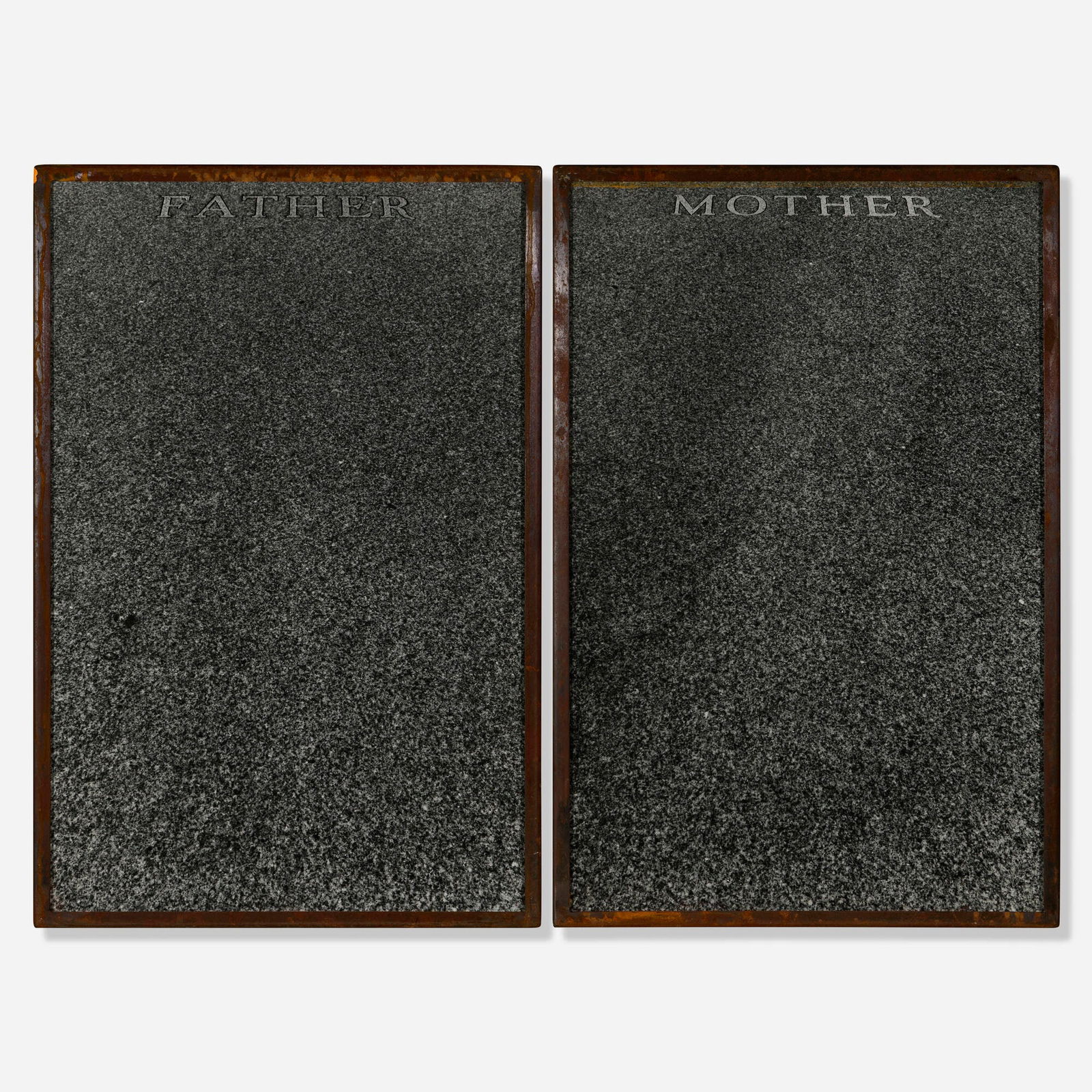 Sophie Calle, Graves (Father and Mother) (diptych): Sophie Calle Graves (Father and Mother) (diptych) 1990gelatin silver print mounted to aluminum in artist's frame each: 23 h x 15.375 w in (58 x 39 cm) overall: 23 h x 30.75 w in (58 x 78 cm)