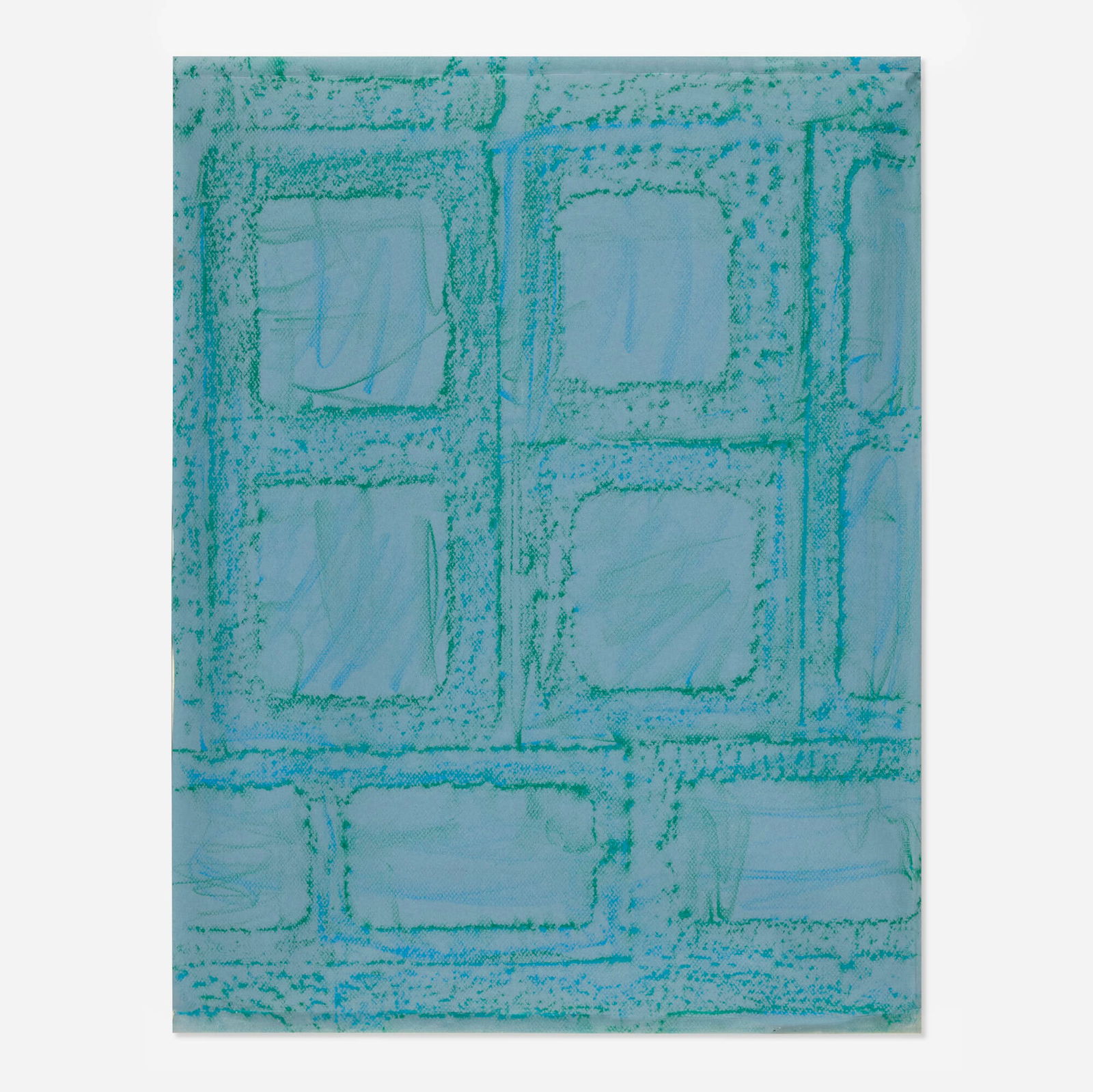 Sam Falls, Untitled (Block Rubbing 20): Sam Falls Untitled (Block Rubbing 20) 2012colored pencil on paper 25.5 h x 19.625 w in (65 x 50 cm) Signed and dated to verso 'Sam Falls 2012'. Provenance: M+B, Los Ang