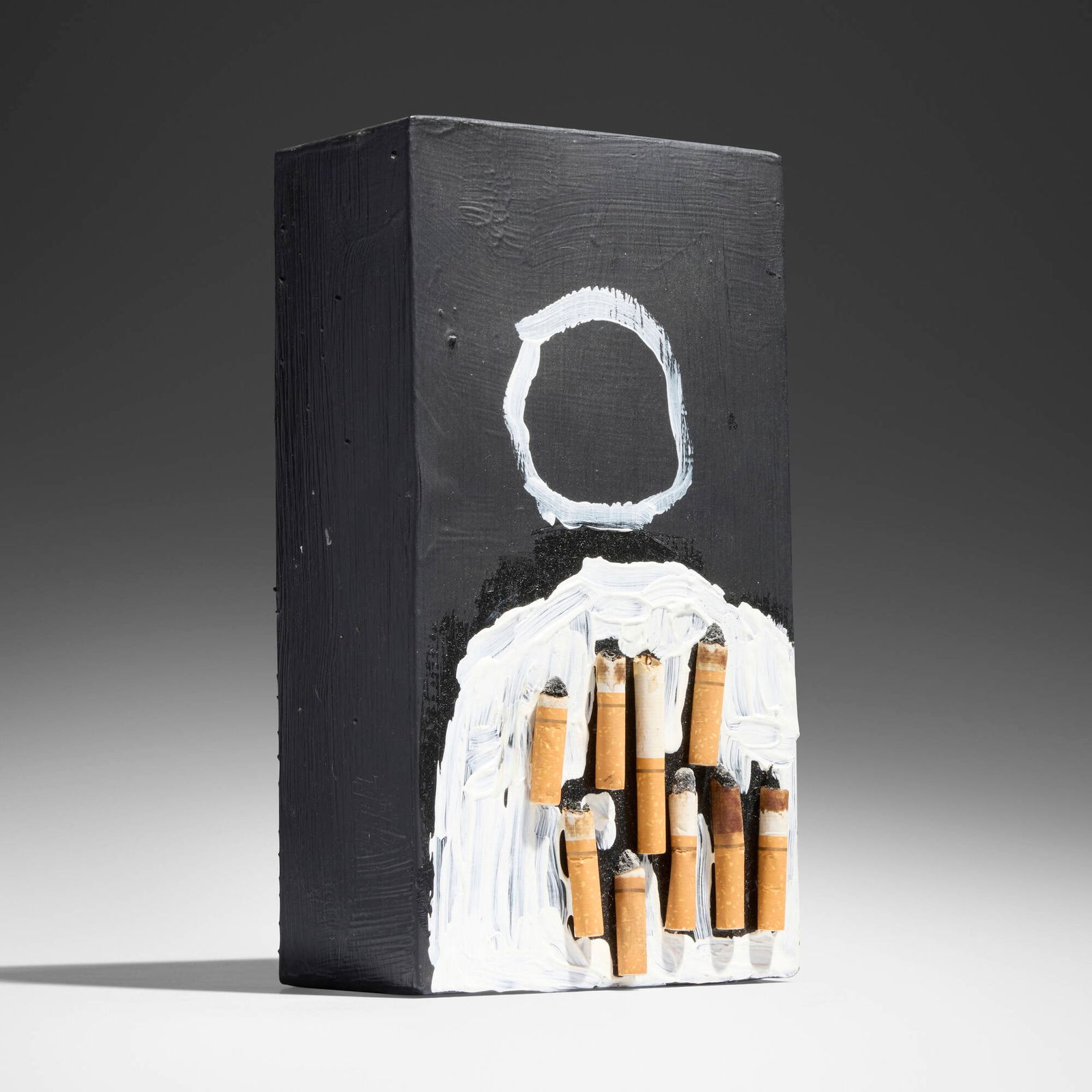 Henry Taylor, Untitled: Henry Taylor Untitled found objects, painted cardboard 9.25 h x 5 w x 3.25 d in (23 x 13 x 8 cm) Signed to verso 'Henry Taylor'. This work will ship from Lambertville, New Jersey