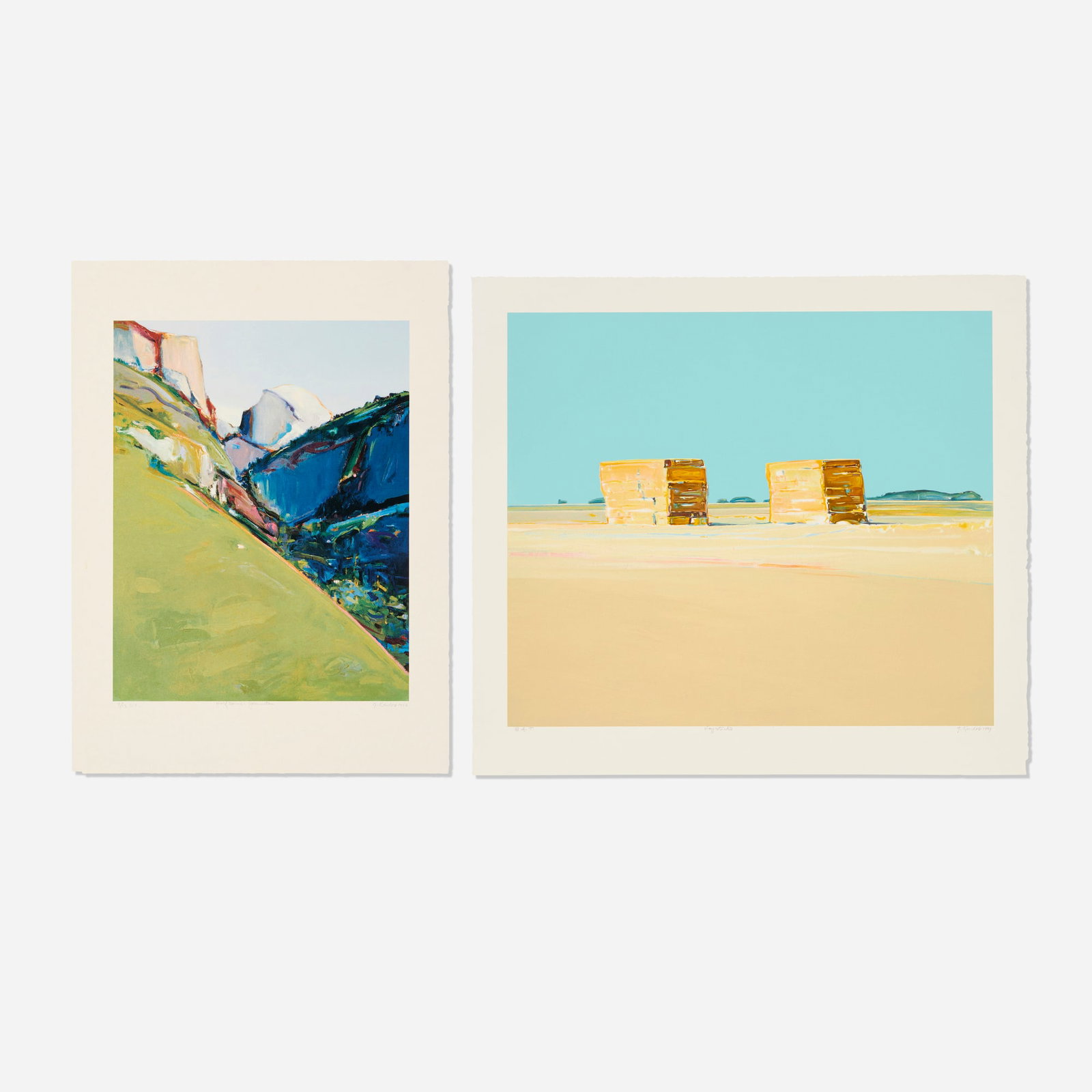 Gregory Kondos, Half Dome, Yosemite; Haystacks (two works) (1 of 1)