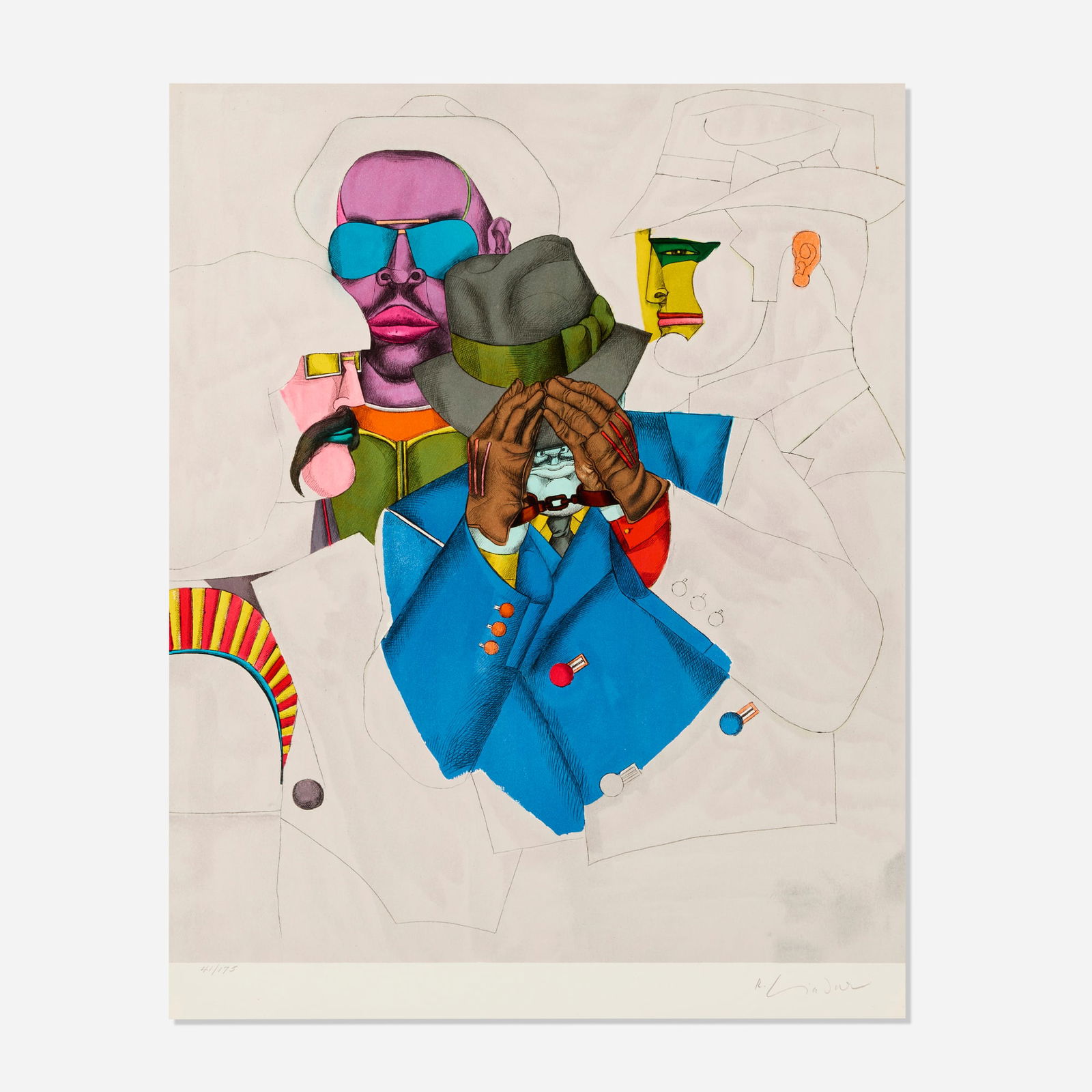 Richard Lindner, New York Men (from the Fun City portfolio) (1 of 2)