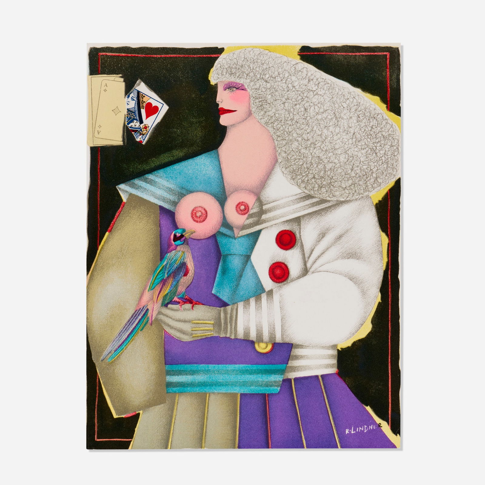 Richard Lindner, Untitled (for XXe Siecle No. 42): Richard Lindner Untitled (for XXe Siecle No. 42) 1974lithograph in colors 12.25 h x 9.5 w in (31 x 24 cm) This work is from the edition published by San Lazzaro, Paris. Thi