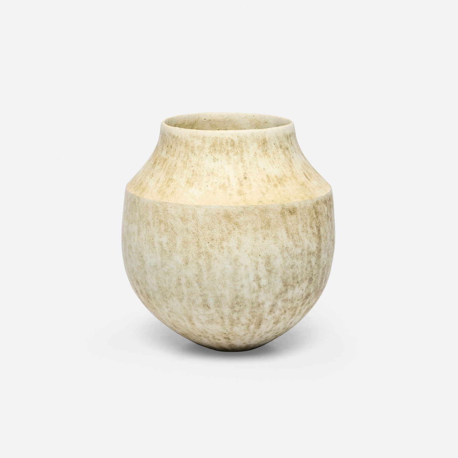 John Ward, Tall Shouldered Vessel: John Ward Tall Shouldered Vessel c. 1995glazed stoneware 9.5 h x 9 dia in (24 x 23 cm) Impressed artist's chop mark to underside 'JW'. Provenance: Private Collection, S