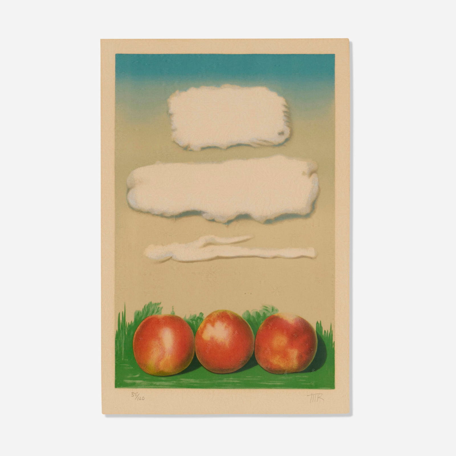 Man Ray, Pechage: Man Ray Pechage 1970lithograph in colors on Arches image: 17.625 h x 11.5 w in (45 x 29 cm) sight: 19.75 h x 13 w in (50 x 33 cm) Signed and numbered to lower edge '35/120 MR'. This work is