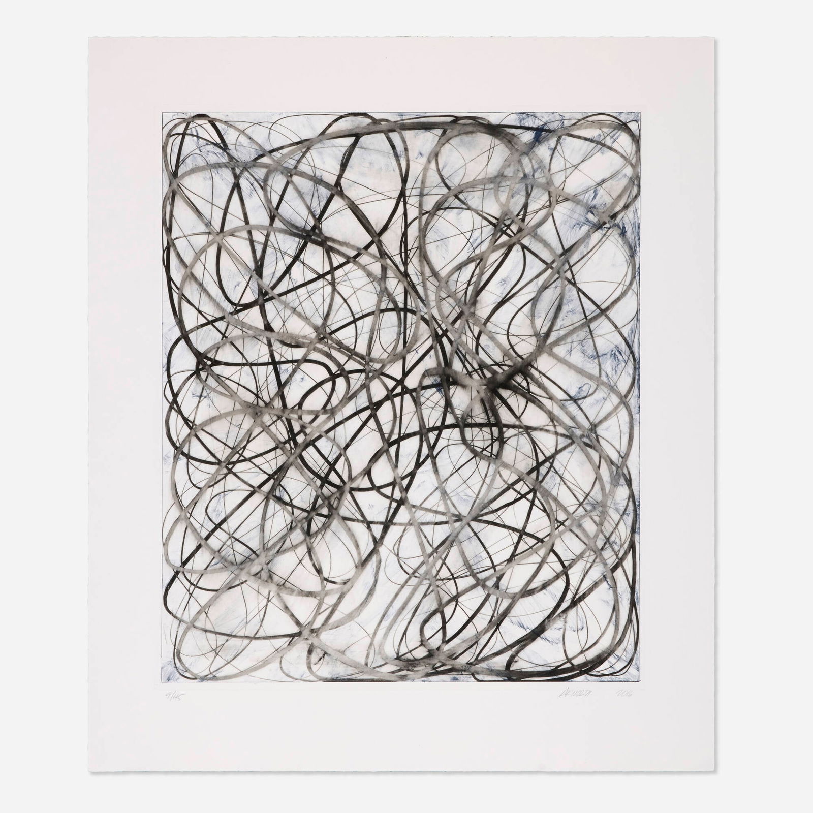 Charles Arnoldi, String Theory III: Charles Arnoldi String Theory III 2016polymer gravure with etching and photo-etching in colors on Somerset image: 32.125 h x 27 w in (82 x 69 cm) sheet: 40.375 h x 34.5 w in (103 x 88 cm) S