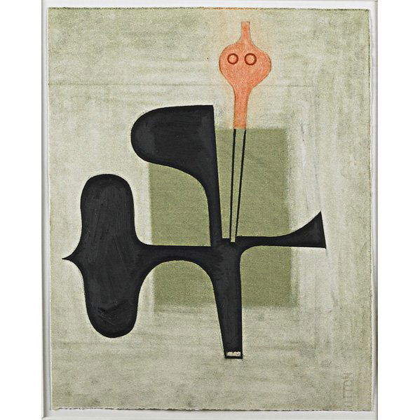 DAVID STOREY (American, b. 1948): Abstract mixed media on paper (framed); 14" x 11" (sheet)