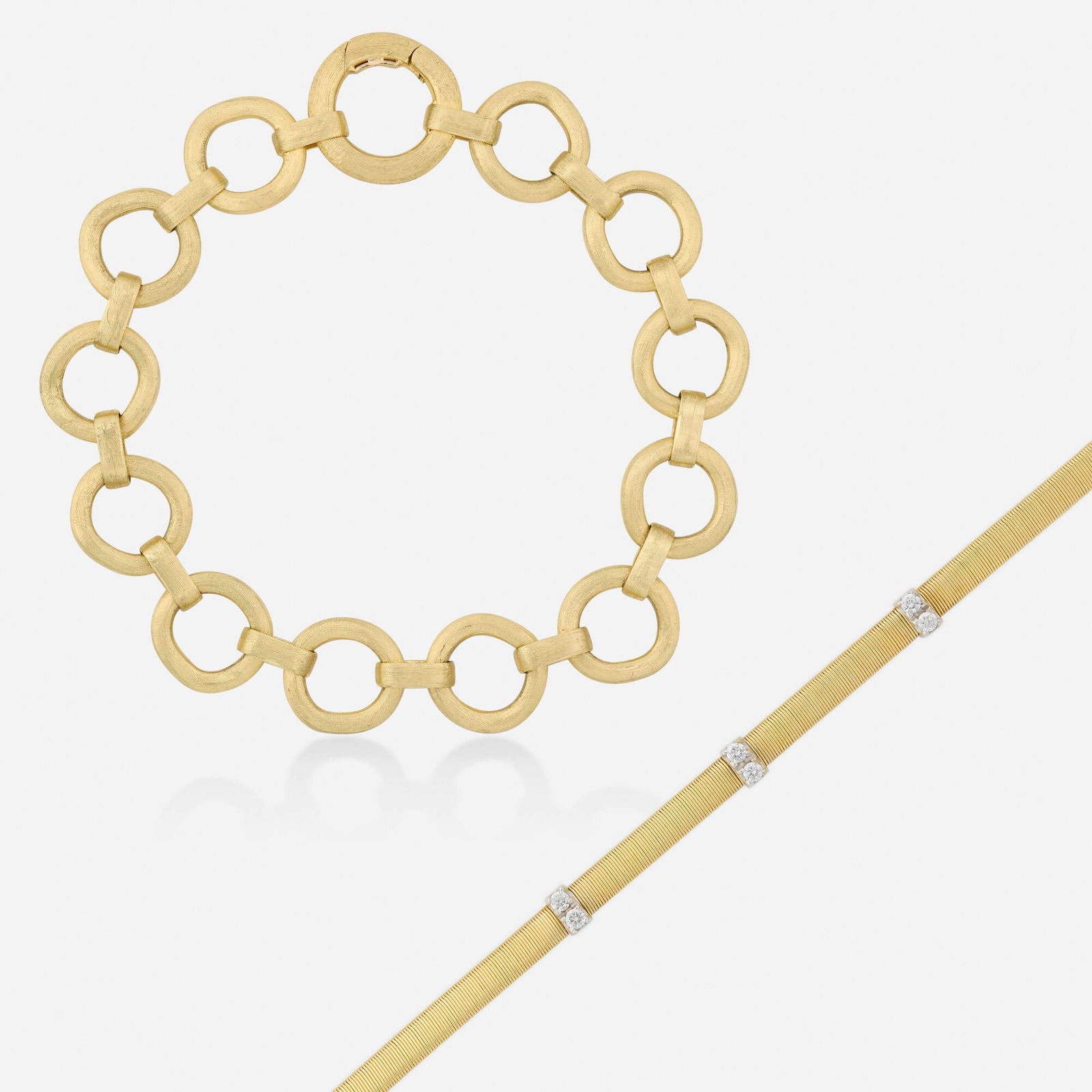 Marco Bicego, Two gold and diamond bracelets (1 of 4)