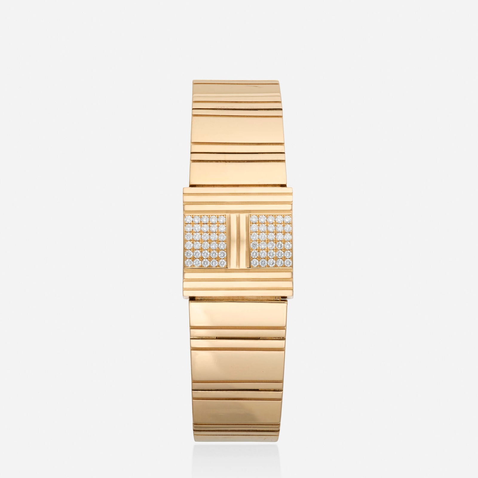 Hermes, 'Glissade' diamond, mother-of-pearl, and pink gold wristwatch (1 of 5)