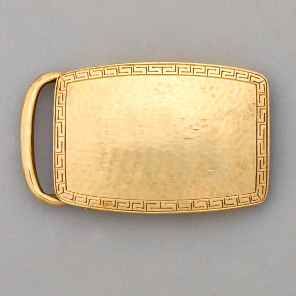 TIFFANY & CO. 14K GOLD BELT BUCKLE, ca. 1915 Apr 21, 2013 Rago Arts