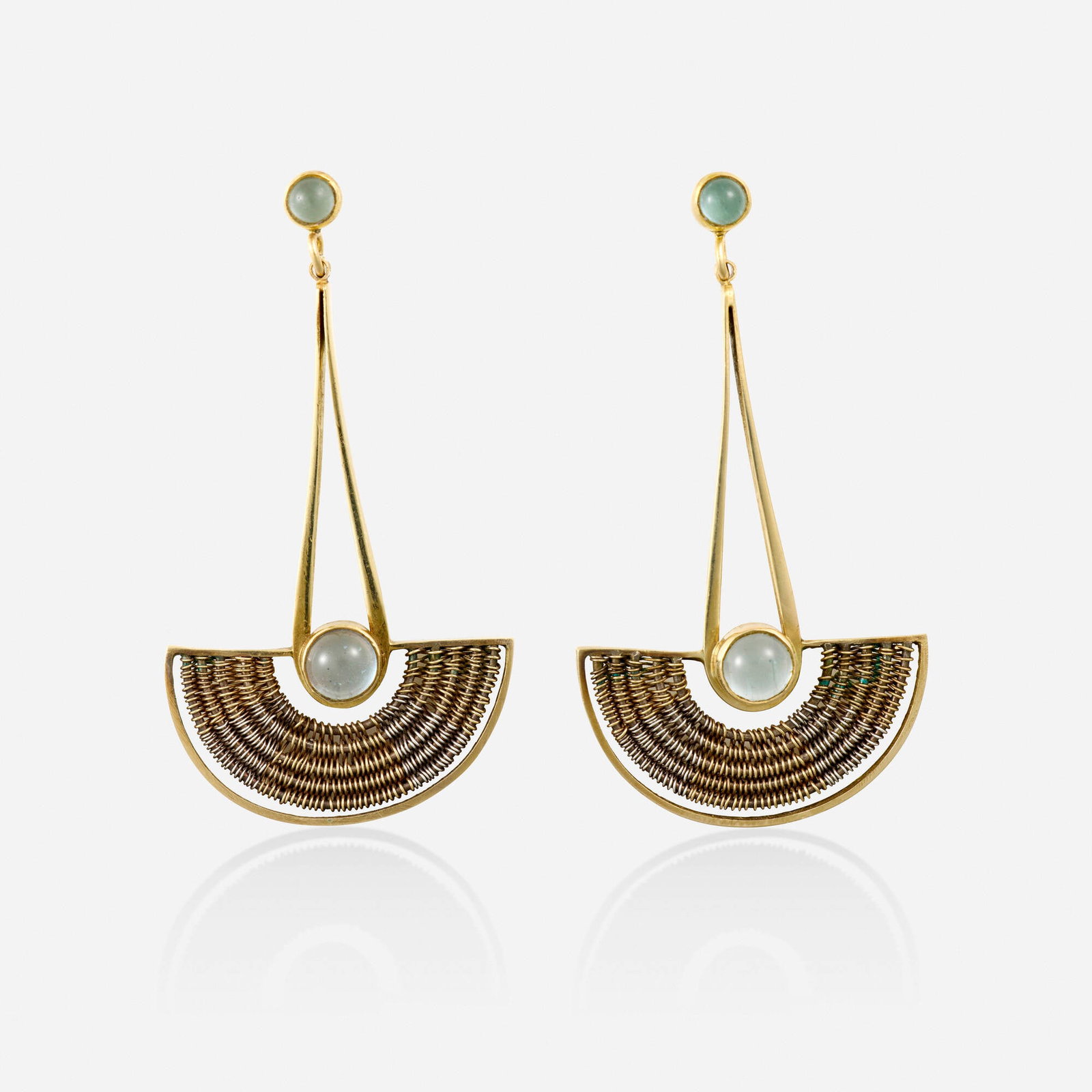 Moonstone and gold earrings (1 of 2)