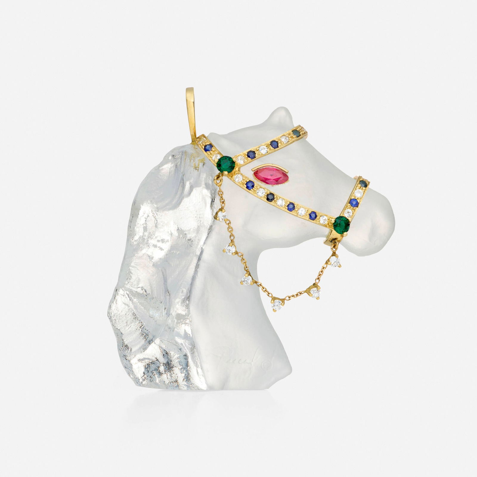 Pascal, 'Circus Horse' crystal, cz, and simulated stone pendant (1 of 3)