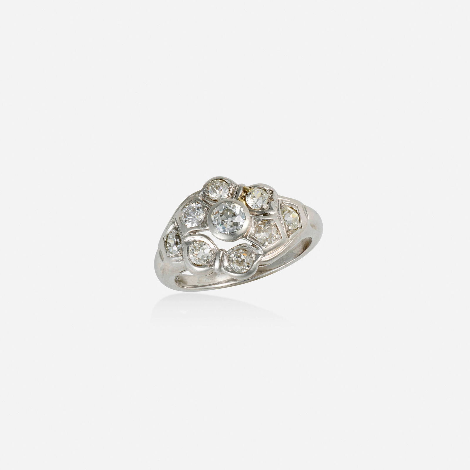 Diamond and palladium ring (1 of 1)