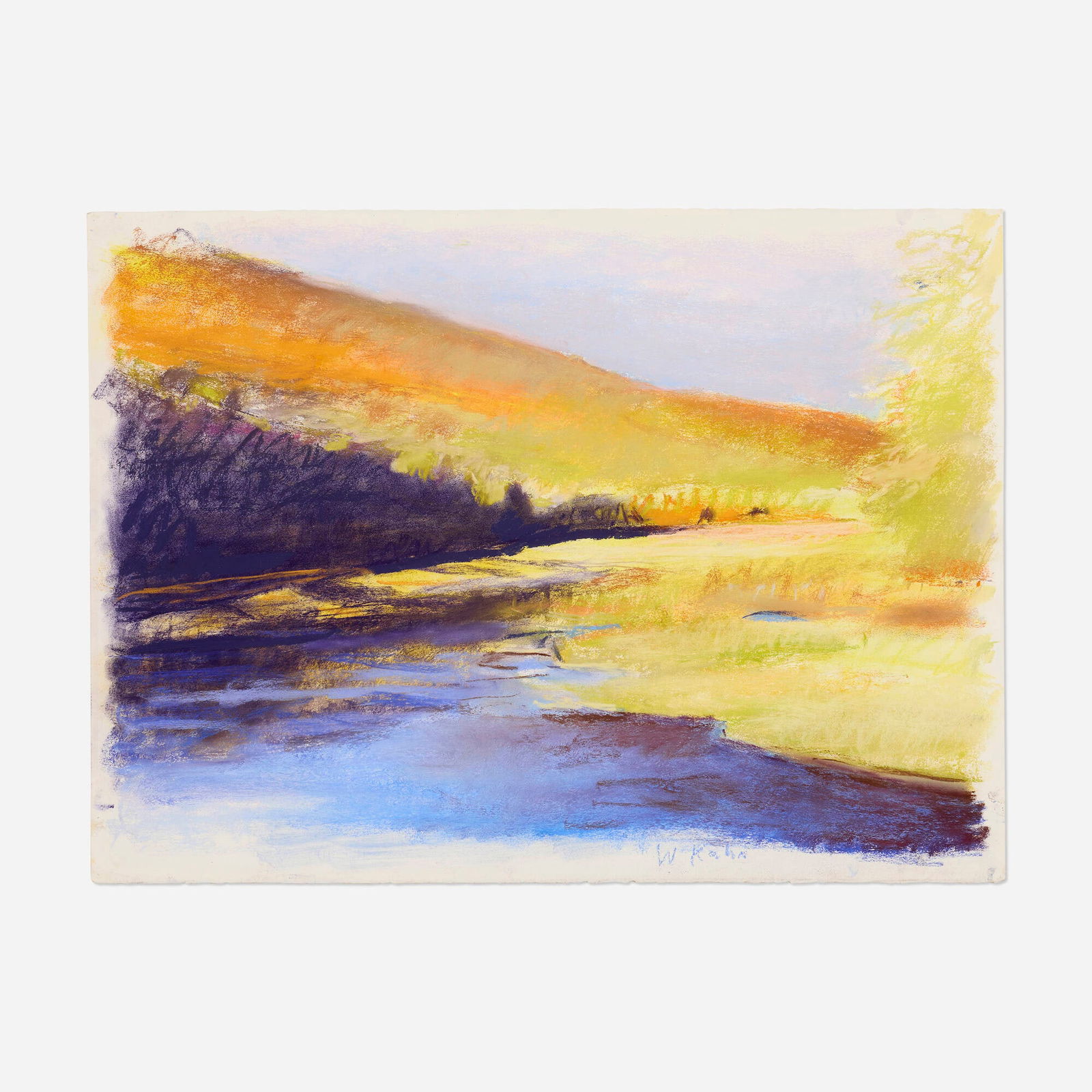 Wolf Kahn, Valley: Wolf Kahn Valley 1996pastel on paper 22.25 h x 29.875 w in (57 x 76 cm) Signed to lower right 'W Kahn'. Provenance: Mangel Gallery, Philadelphia | Private Collection |