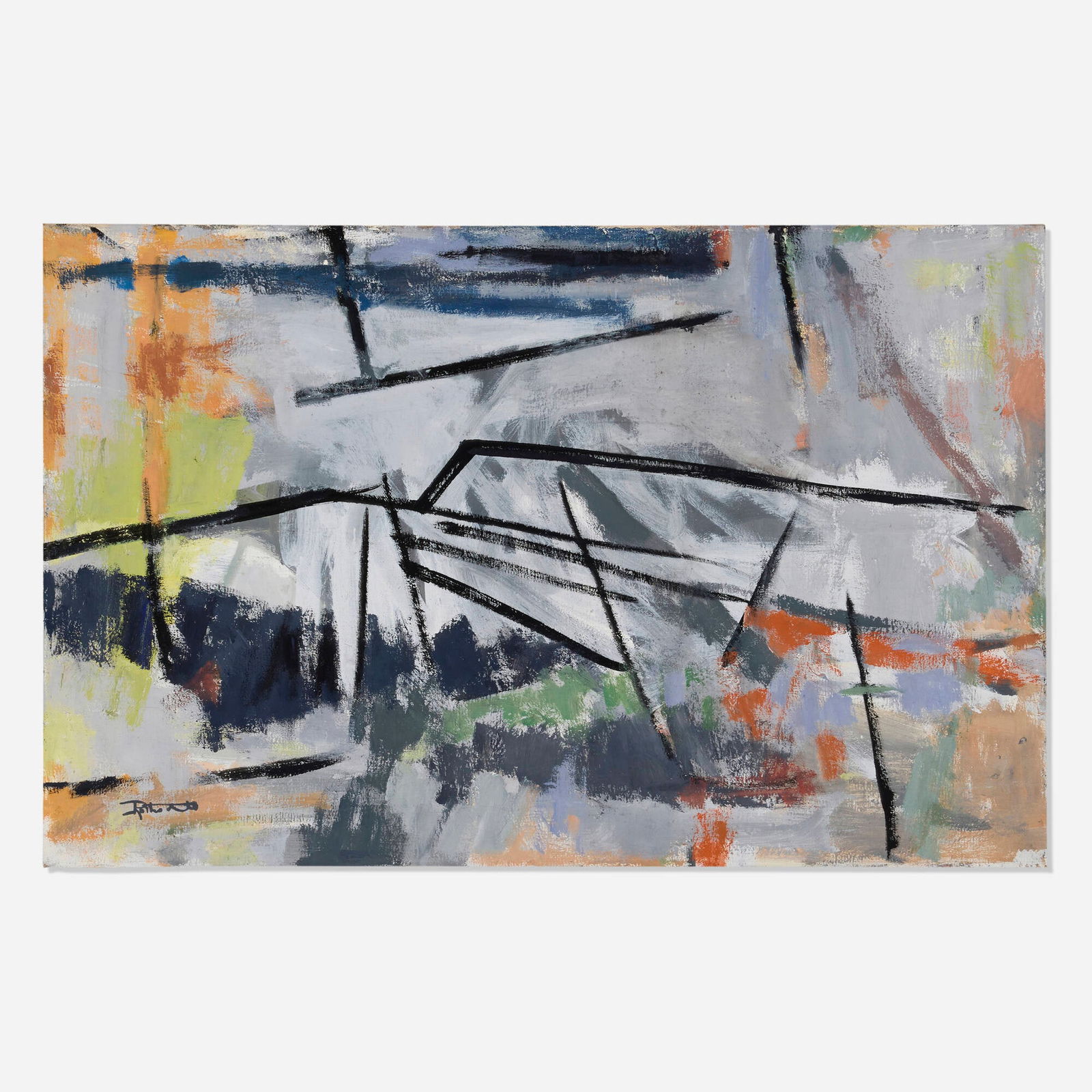 Judith Rothschild, Great Beach Hill: Judith Rothschild Great Beach Hill 1963oil on canvas 18 h x 27.875 w in (46 x 71 cm) Signed to lower left 'Rothschild'. Titled to verso 'Great Beach Hill'. This work is registered with The Jud