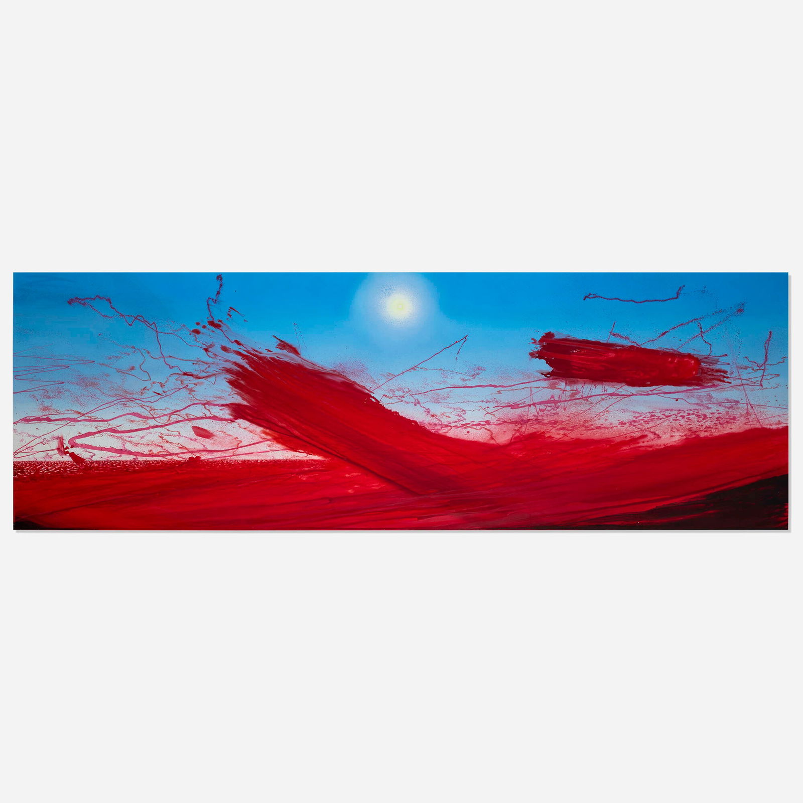 Barnaby Furnas, Flood (Final): Barnaby Furnas Flood (Final) 2006urethane and ink on linen 48 h x 144 w in (122 x 366 cm) Signed twice, titled and dated to verso 'Barnaby Furnas 8/14/06 Flood (Final)'. Provena