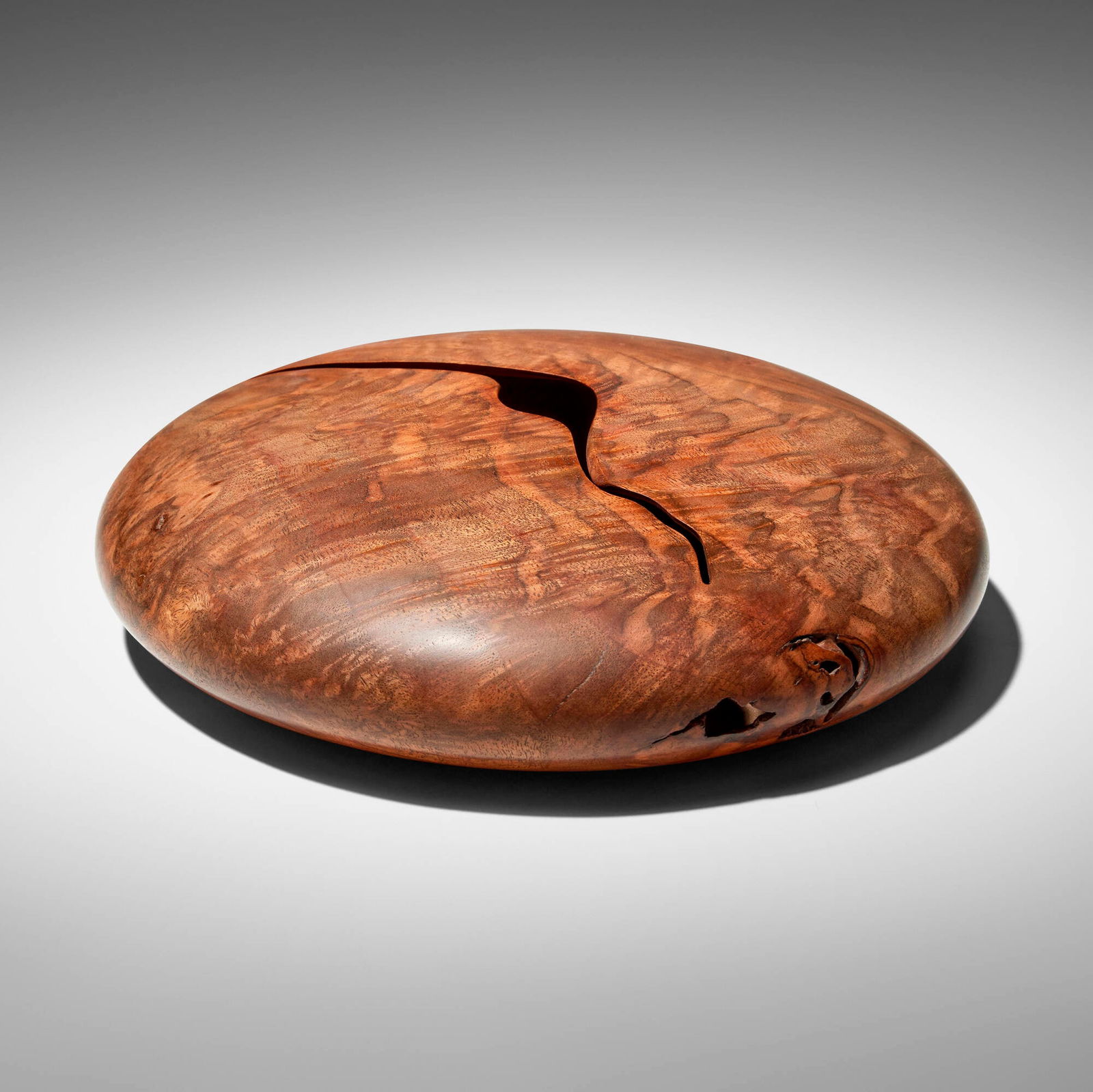 David Ellsworth, Hippie: David Ellsworth Hippie 1980walnut 3 h x 10.5 dia in (8 x 27 cm) Incised signature, date title, and wood type to underside 'Ellsworth 1980 Hippie Walnut'. Provenance: Co