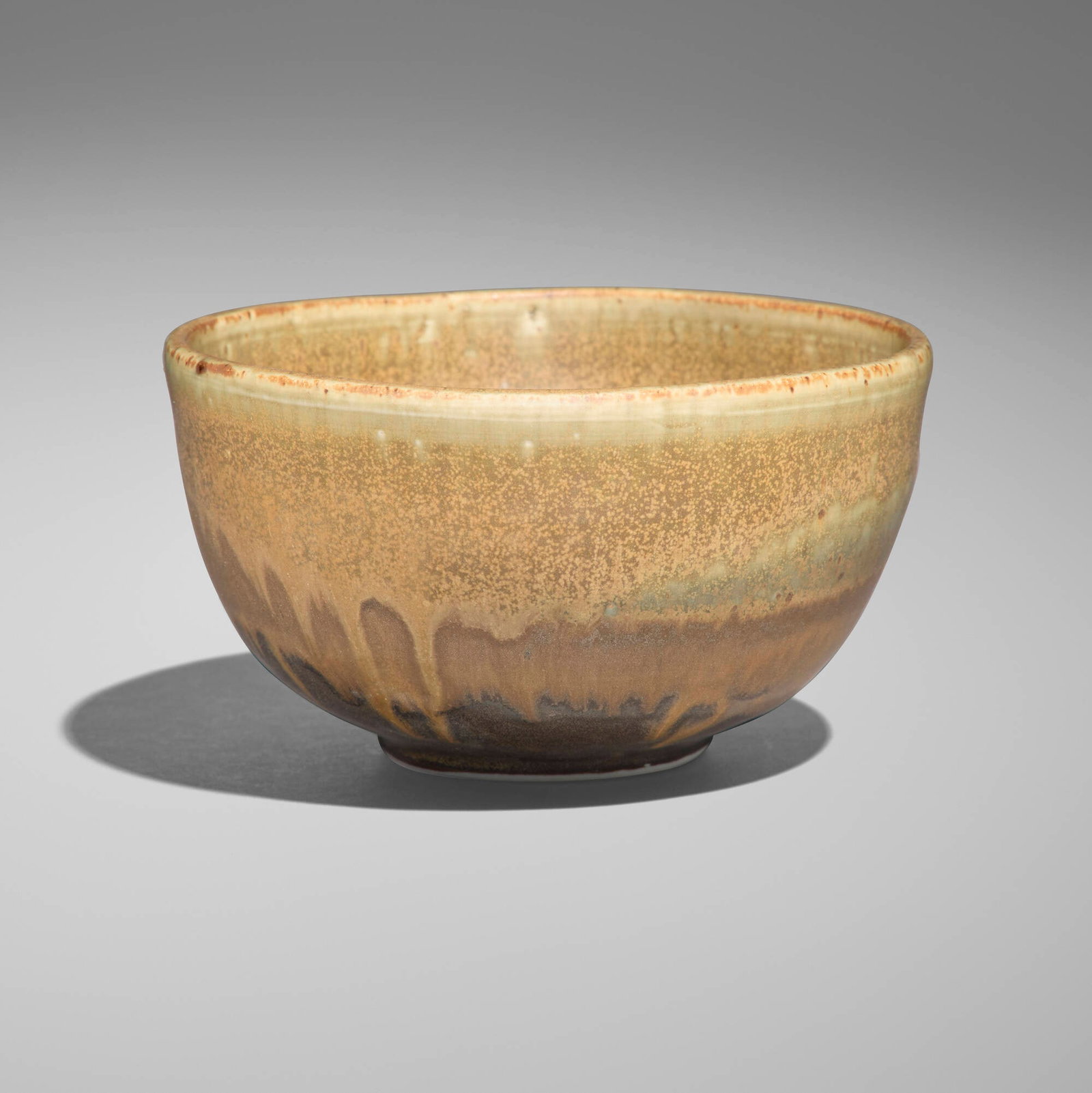 Toshiko Takaezu, Tea bowl: Toshiko Takaezu Tea bowl c. 1985glazed porcelain 3.25 h x 5.75 dia in (8 x 15 cm) Provenance: Acquired directly from the artist by the present owners This