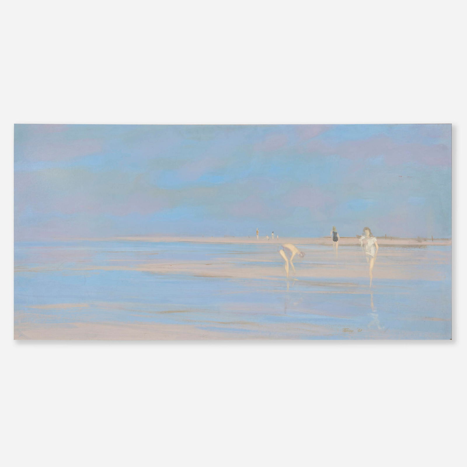 Robert Bliss, Blue Beach: Robert Bliss Blue Beach c. 1960oil on Masonite 24 h x 48 w in (61 x 122 cm) Provenance: Marble Arch Gallery, Bal Harbor, FL | Private Collection This work