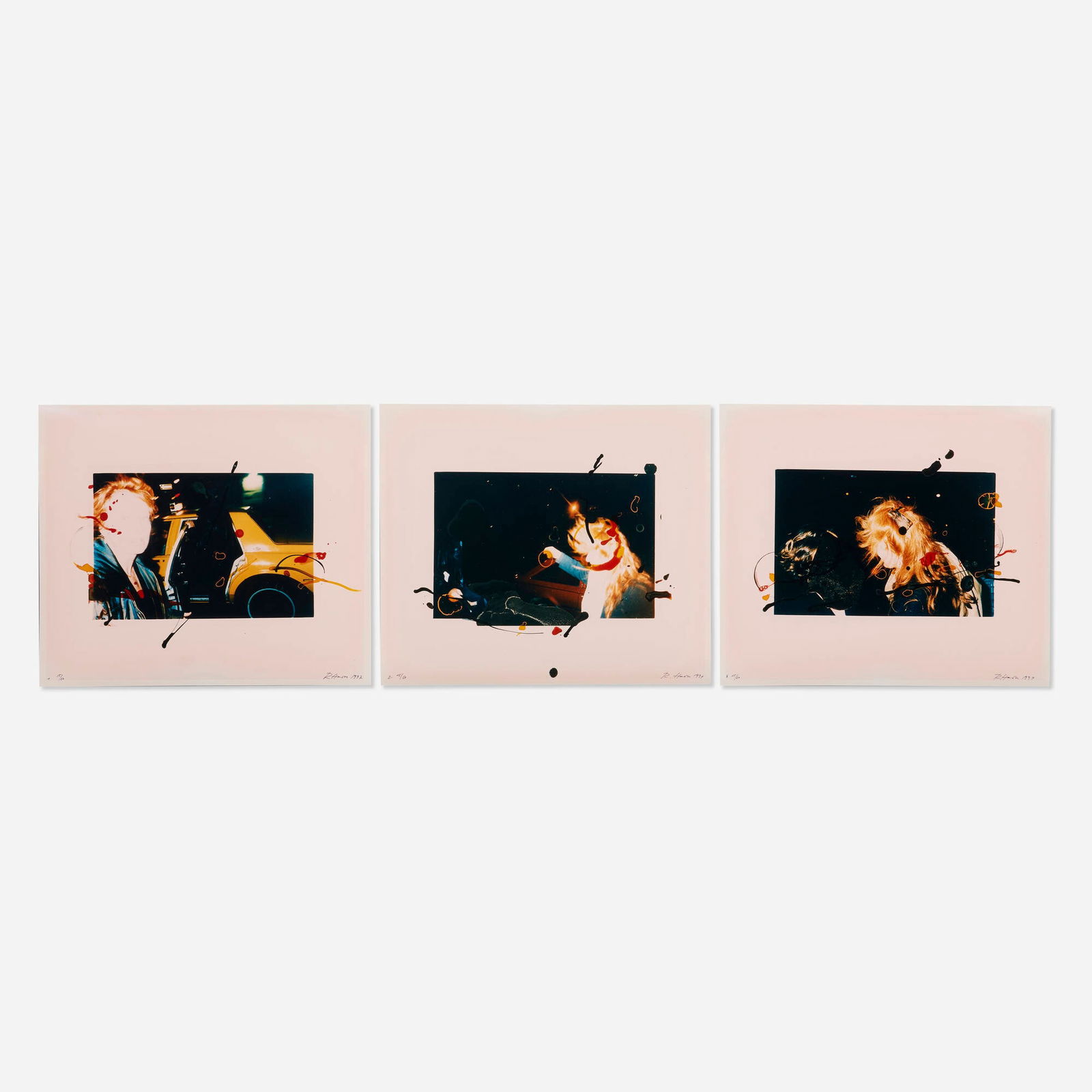 Rebecca Horn, New York (triptych): Rebecca Horn New York (triptych) 1997C-print image (each): 16 h x 18.75 w in (41 x 48 cm) sheet (each): 17 h x 19.5 w in (43 x 50 cm) overall: 17 h x 61 w in (43 x 155 cm) Signed, dated