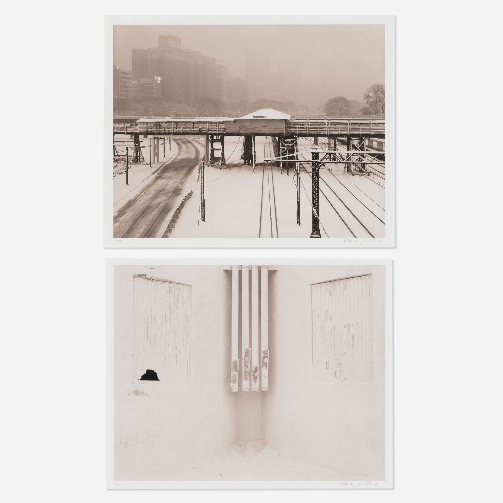 Dave Jordano, Looking North from Roosevelt Rd. v.g., Chicago; Untitled (Chicago) (two works) (1 of 2)