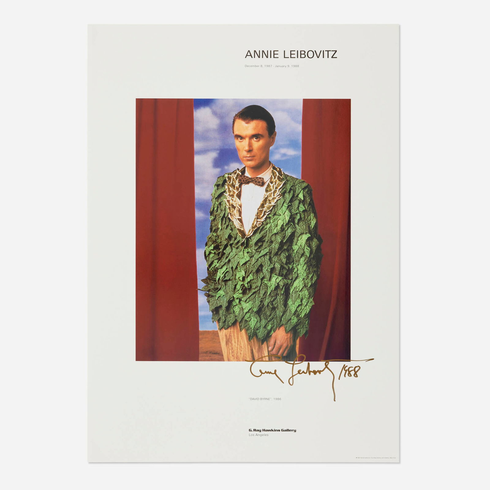 Annie Leibovitz, David Byrne exhibition poster (1 of 2)