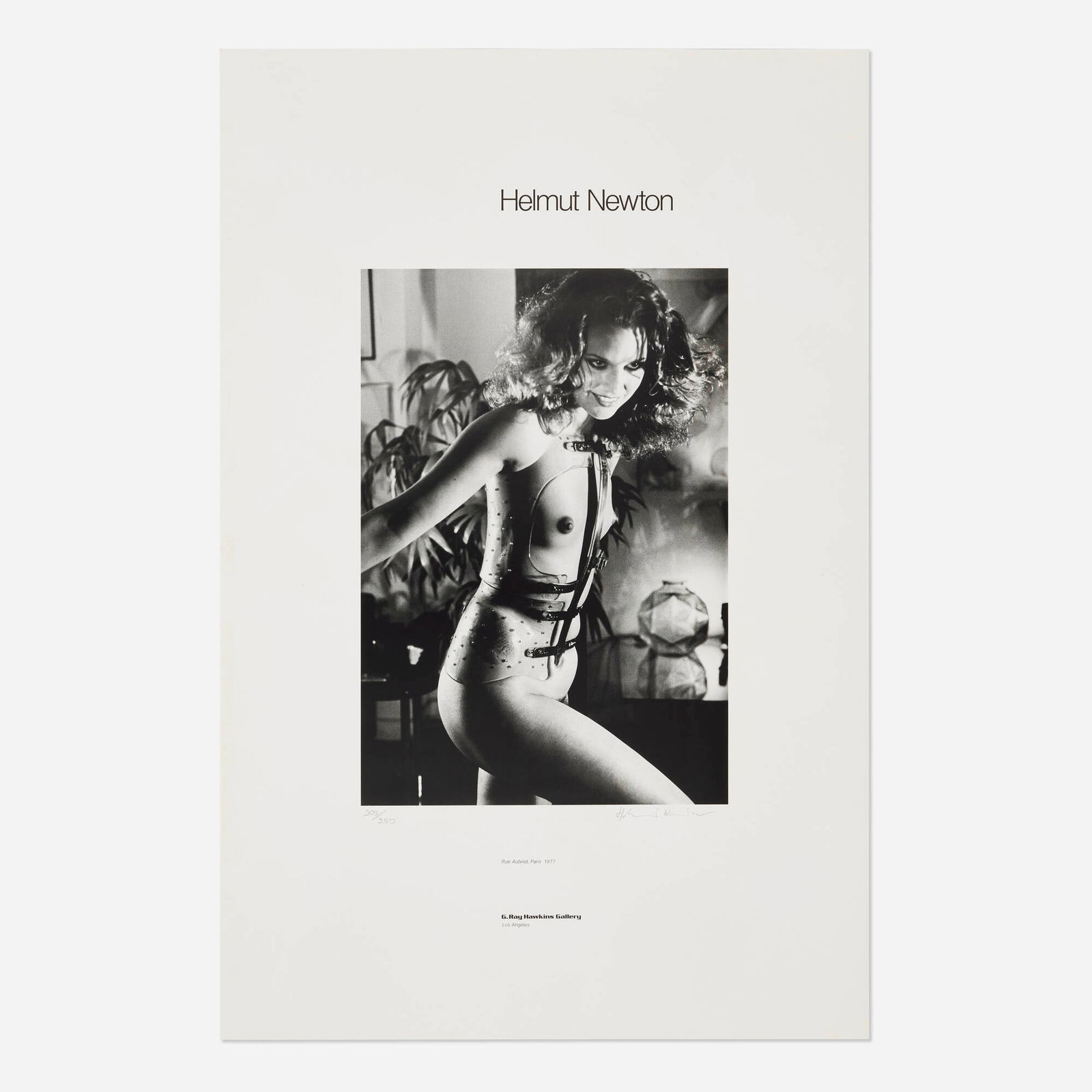 Helmut Newton, Jassara Rue Aubriot, Paris exhibition poster (1 of 2)