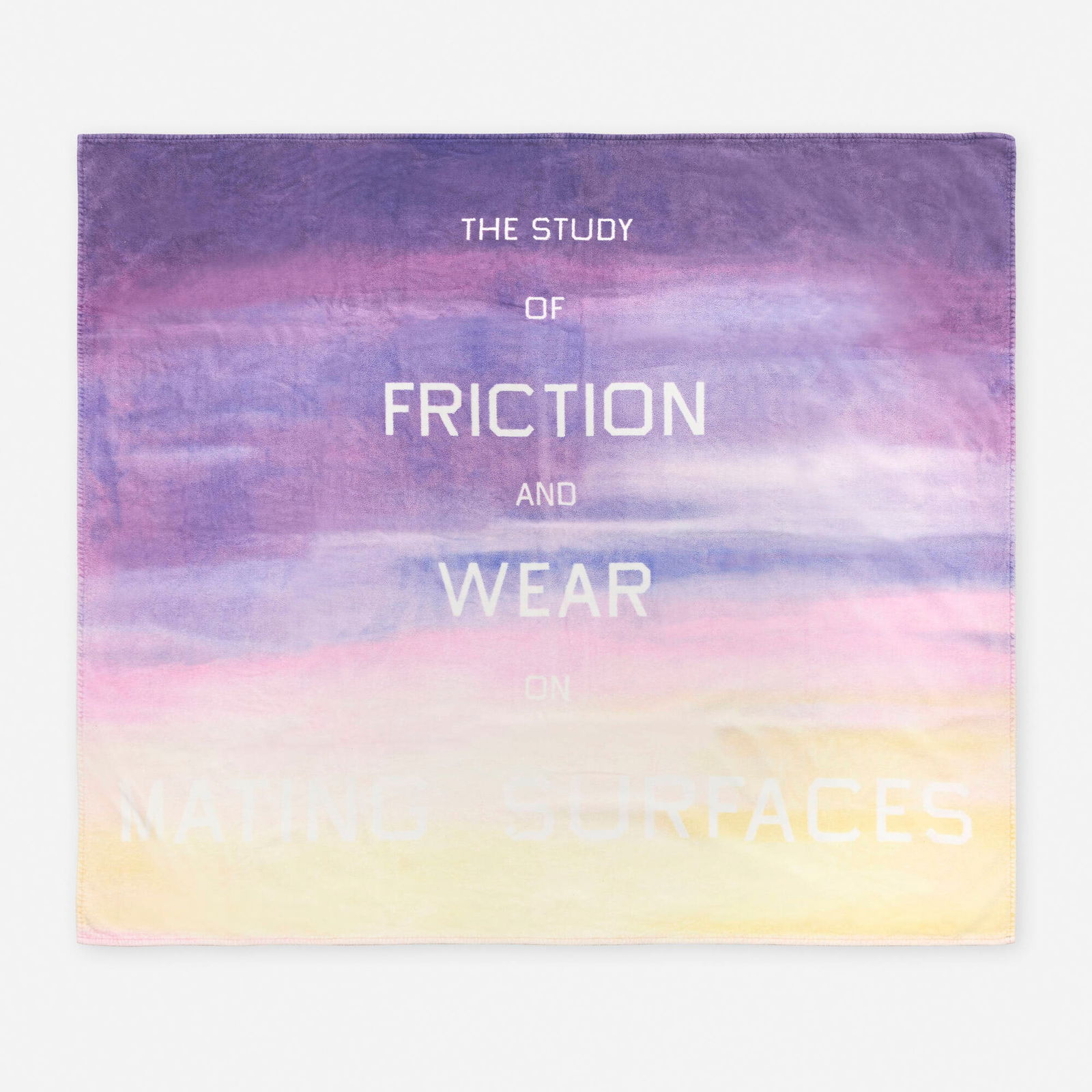 Ed Ruscha, WOW (Works on Whatever) Project beach towel: Ed Ruscha WOW (Works on Whatever) Project beach towel 2009digital print on brushed cotton towel 54 h x 63 w in (137 x 160 cm) Fabric manufacturer's label to verso 'Works on Whatever Ed Ruscha