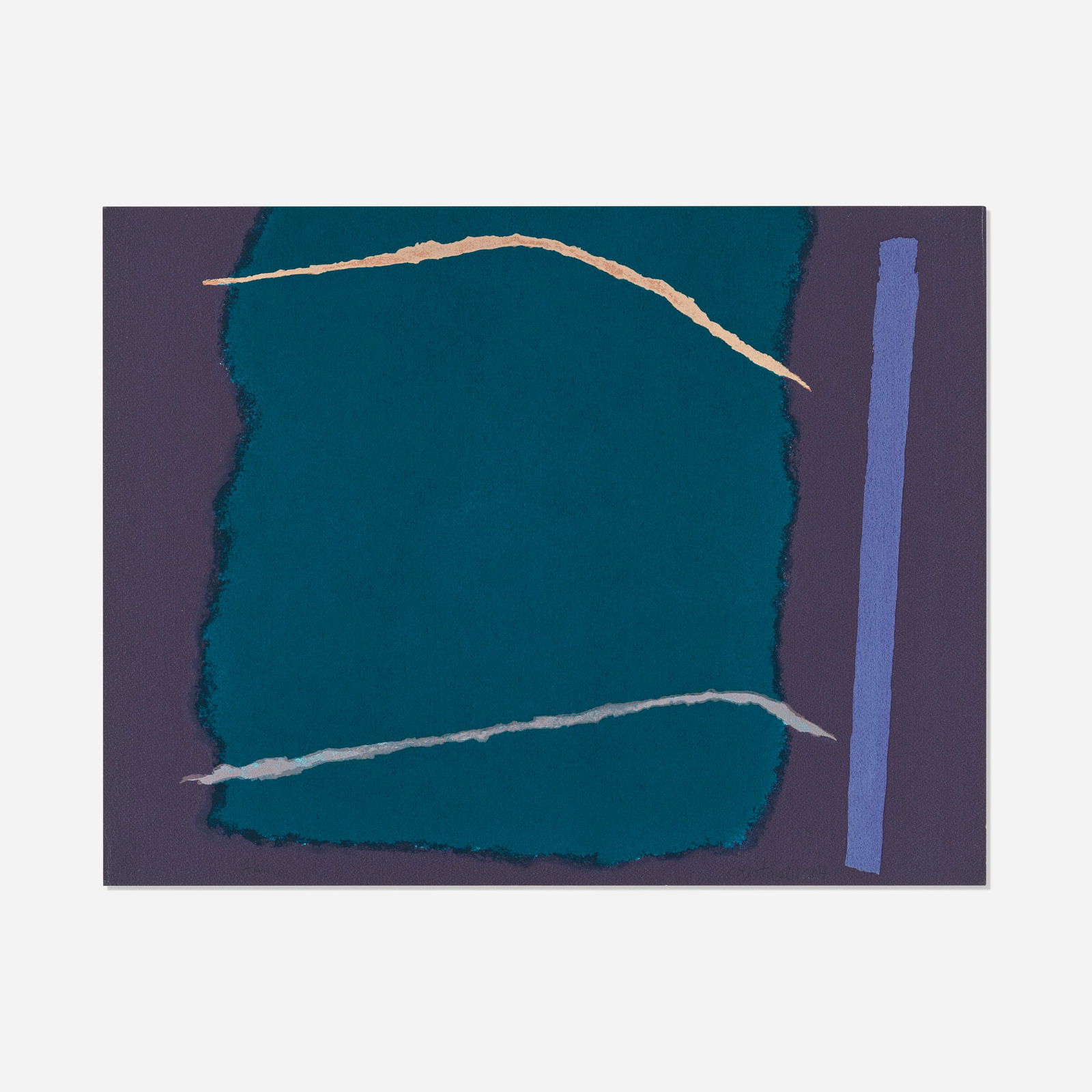 Theodoros Stamos, Untitled (from the Infinity Field, Lefkada Series): Theodoros Stamos Untitled (from the Infinity Field, Lefkada Series) 1979screenprint in colors 24.875 h x 32.375 w in (63 x 82 cm) Signed and numbered to verso 'Stamos color trial proof'. This