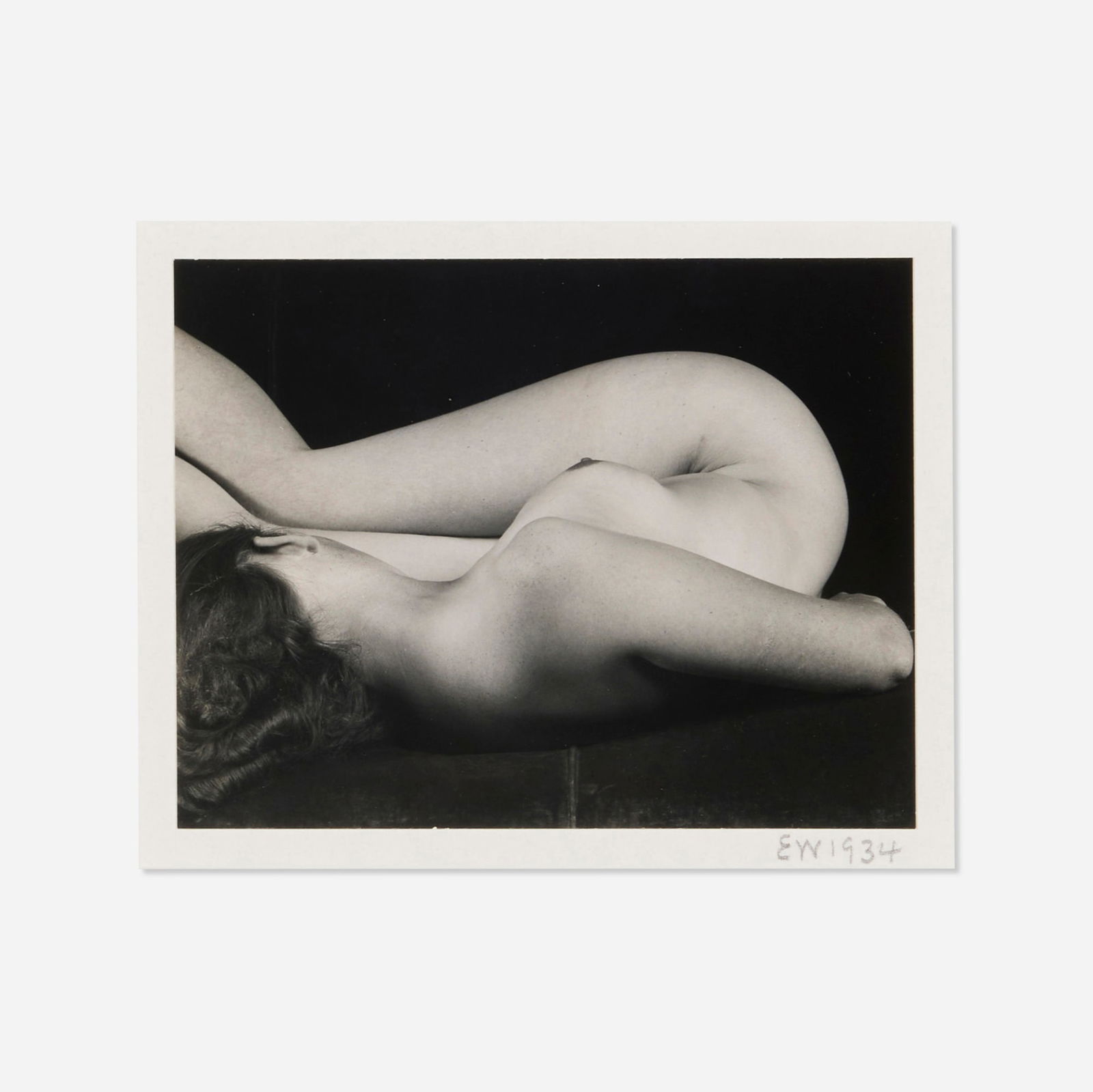 Edward Weston, Nude: Edward Weston Nude 1934 / printed c. 1953gelatin silver print image: 5.625 h x 4.625 w in (14 x 12 cm) mount: 8 h x 9.25 w in (20 x 23 cm) Signed and dated to mount 'EW 1934'. Printed title