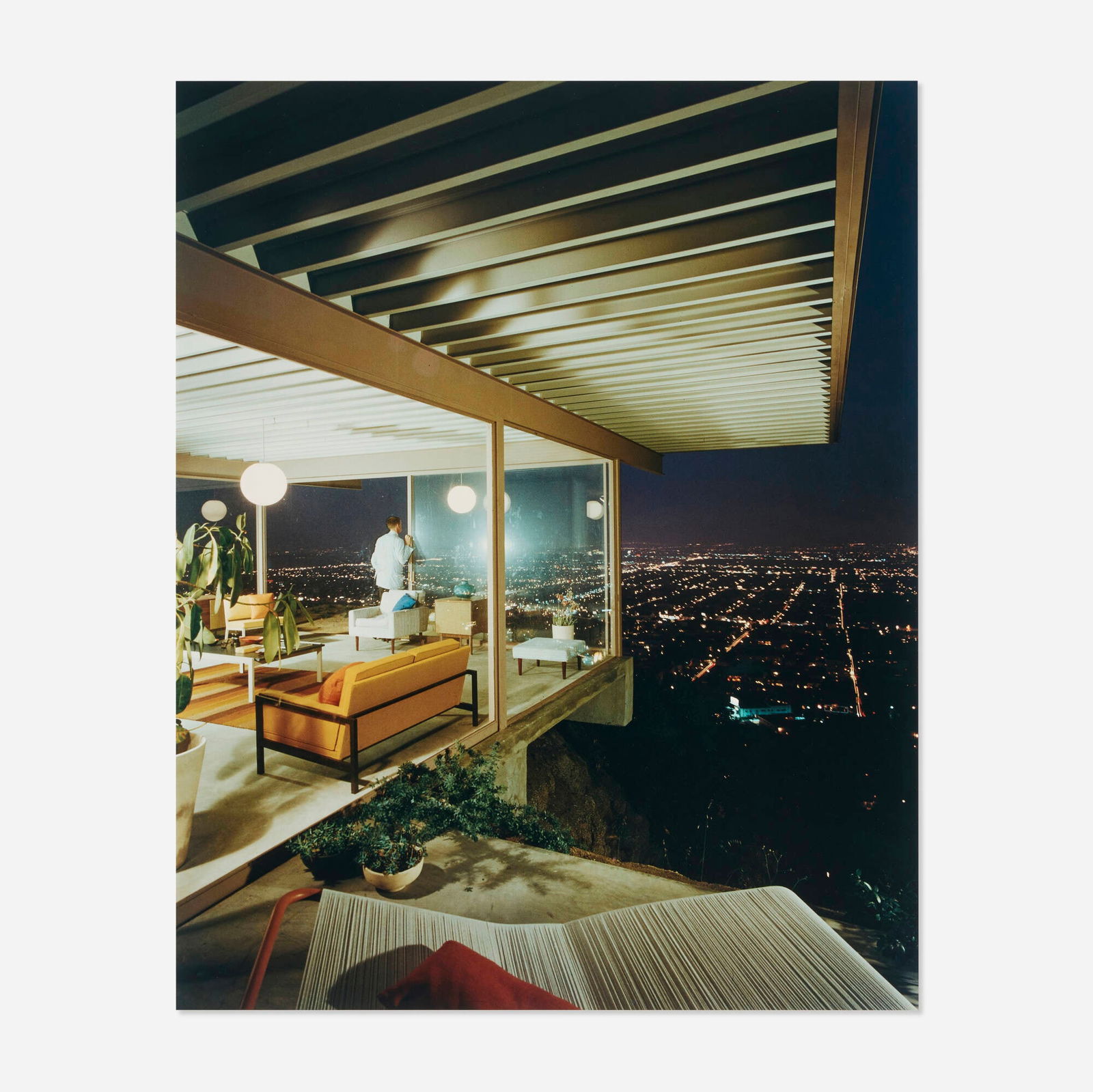 Julius Shulman, Case Study House #22 (Playboy), Los Angeles, California (Pierre Koenig): Julius Shulman Case Study House #22 (Playboy), Los Angeles, California (Pierre Koenig) 1960 / printed laterC-print image: 20 h x 16 w in (51 x 41 cm) sheet: 24 h x 20 w in (61 x 51 cm) Sign