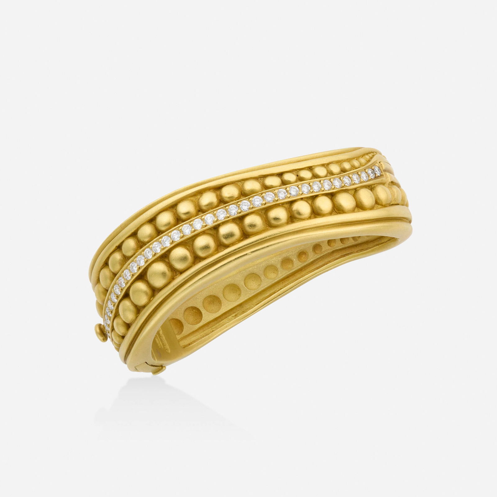 Barry Kieselstein-Cord, 'Double Caviar' diamond and gold bracelet (1 of 3)