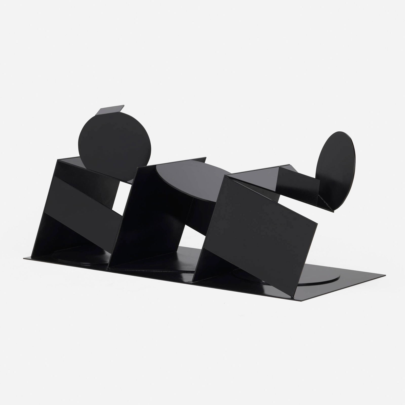 Ernest Trova, Untitled (from the Canto series): Ernest Trova Untitled (from the Canto series) steel, enamel spray paint 14 h x 14.5 w x 34 d in (36 x 37 x 86 cm) This work will ship from Lambertville, New Jersey.