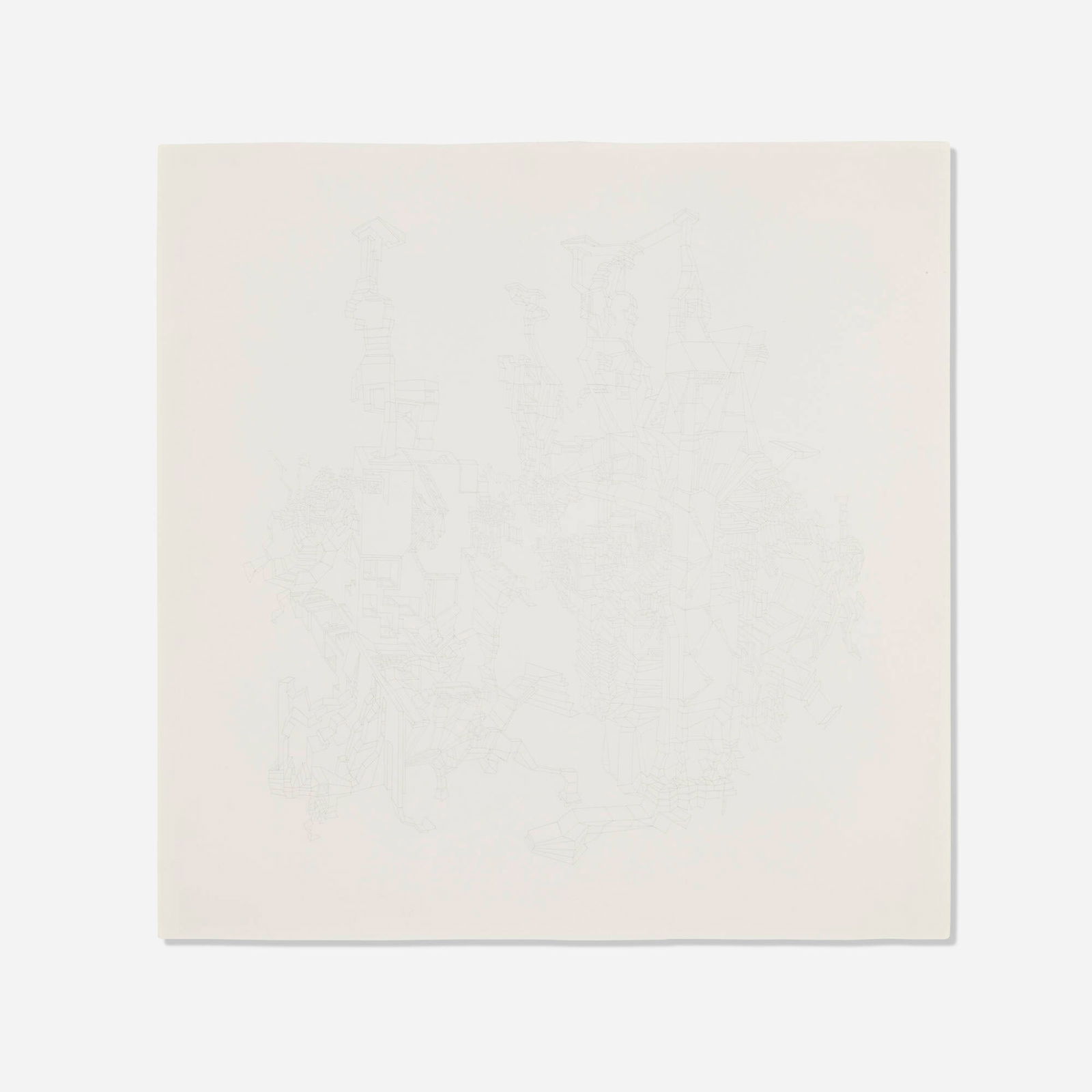 Tobias Putrih, QRX/ Hanging: Tobias Putrih QRX/ Hanging 2007graphite on paper image: 18.25 h x 17.25 w in (46 x 44 cm) sheet: 22.25 h x 22 w in (57 x 56 cm) Provenance: Max Protech Gallery, New York |