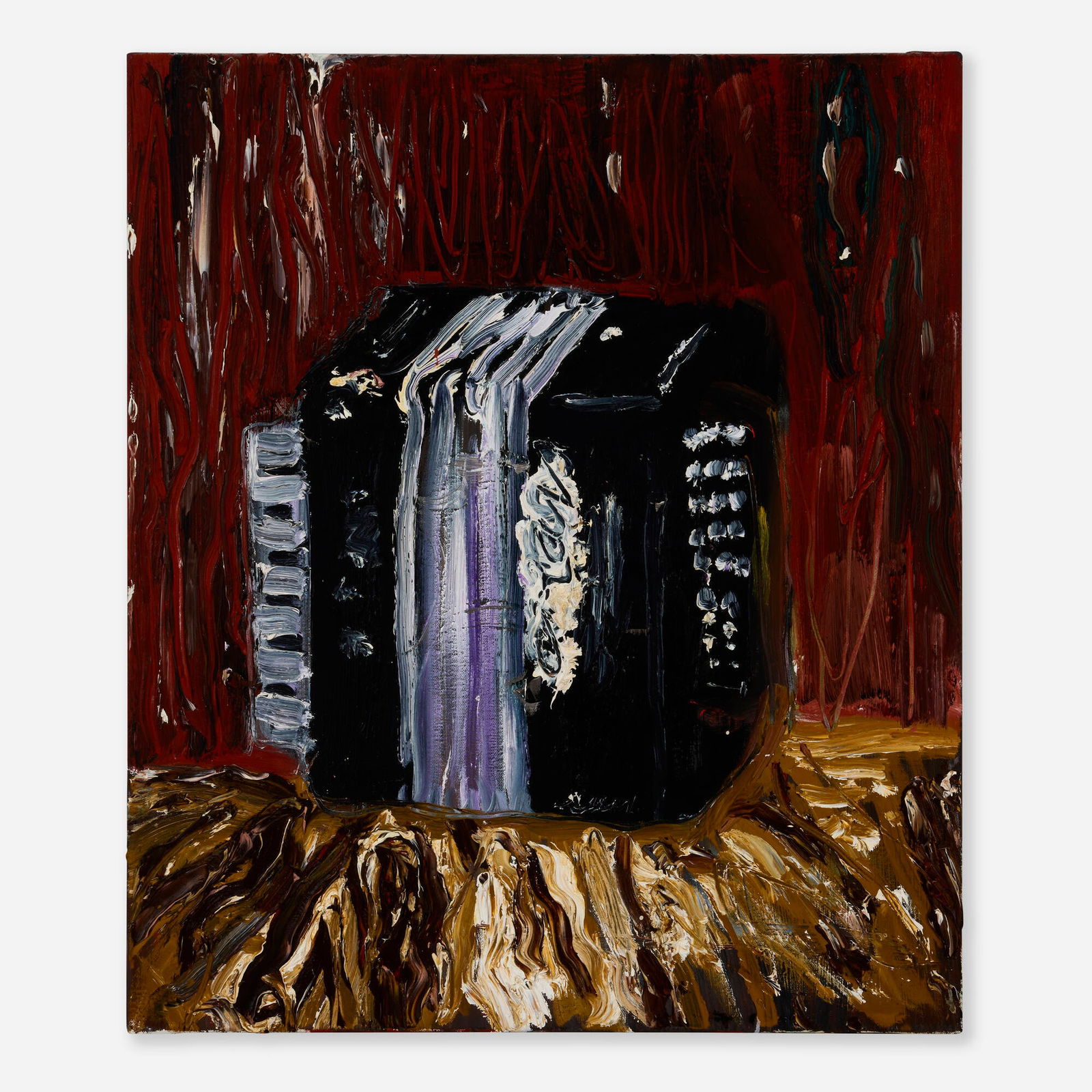 Armen Eloyan, Accordian: Armen Eloyan Accordian 2007acrylic on canvas 27.625 h x 23.75 w in (70 x 60 cm) Signed and dated to verso 'Armen Eloyan 2007'. This work will ship from Lambertville, New Je