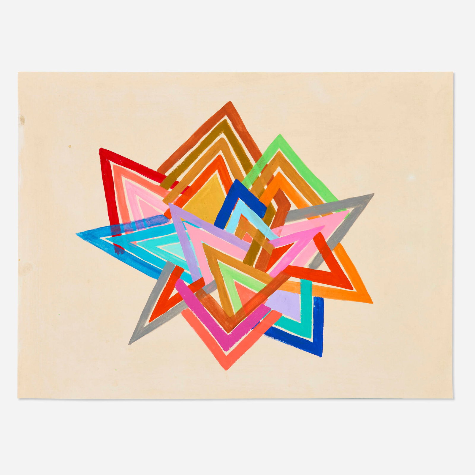 Maya Hayuk, Diamonds: Maya Hayuk Diamonds 2005 gouache on paper 12 h x 16 w in (30 x 41 cm) Signed and dated to verso 'Maya Hayuk 2005'. Provenance: Private Collection, California